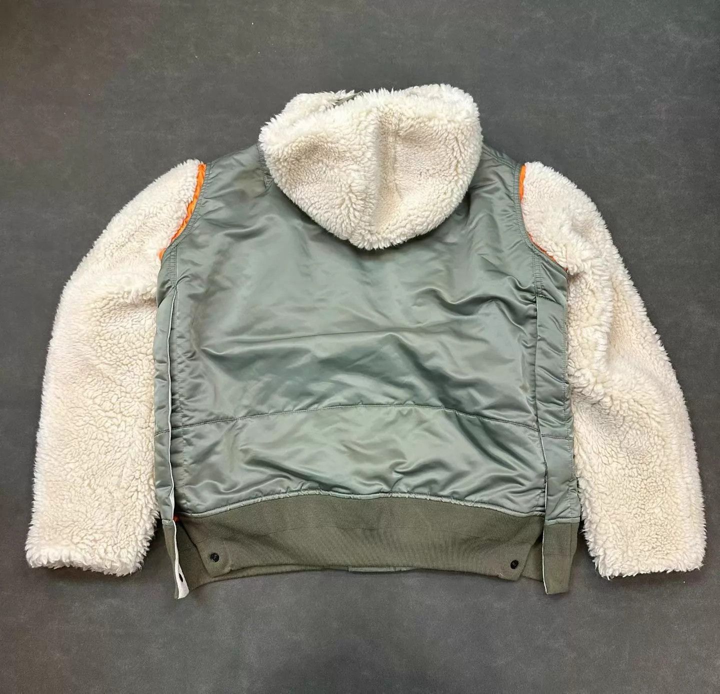 Sacai SACAI Colorblock Fleece MA1 Zip-Hooded Jacket 3 New Worn Size US L / EU 52-54 / 3 - 2 Thumbnail