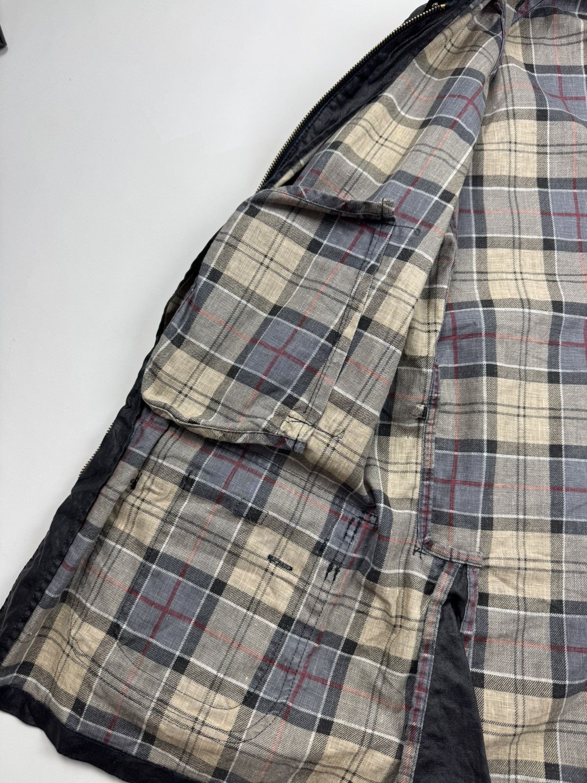 Barbour Barbour Keats Black Linen/Polyurethane Coat Jacket Size US S / EU 44-46 / 1 - 15 Thumbnail