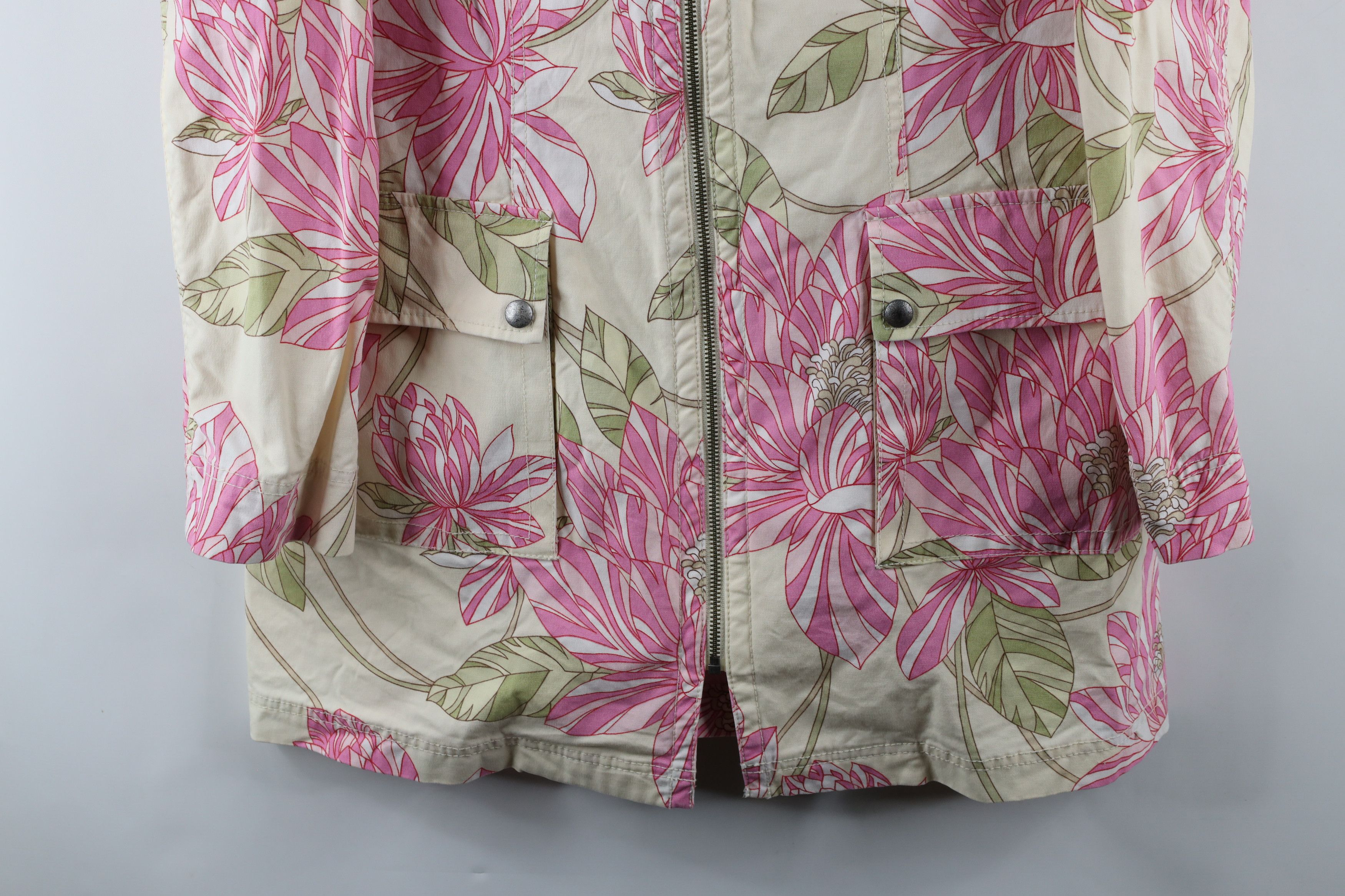 Tommy Hilfiger × Vintage Vintage 90s Tommy Hilfiger Flower Floral Full Zip Jacket Size L / US 10 / IT 46 - 3 Thumbnail