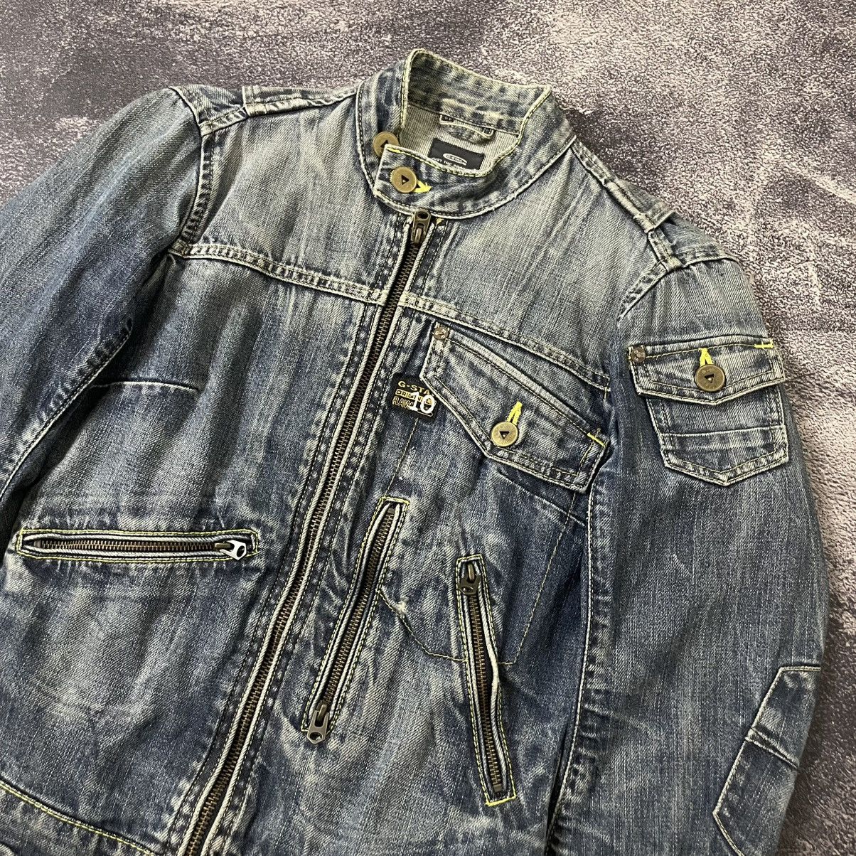 If Six Was Nine × Le Grande Bleu (L.G.B.) 🔥 NEED GONE 🔥Gstar biker denim raw jacket Size S / US 4 / IT 40 - 3 Thumbnail