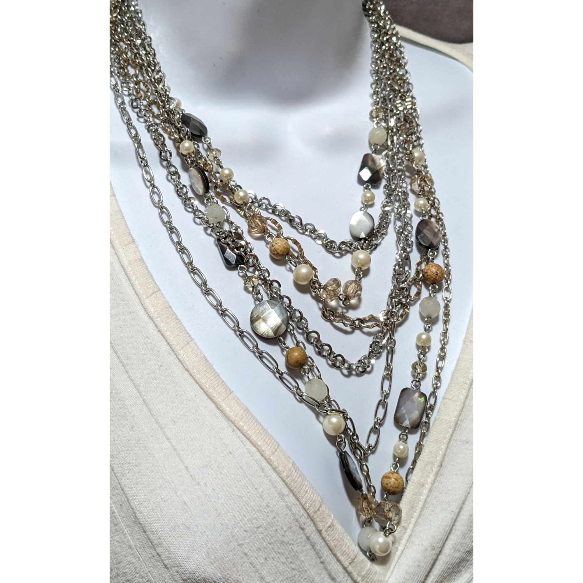 Other Multilayer Gemstone Chain Necklace Size ONE SIZE - 7 Thumbnail