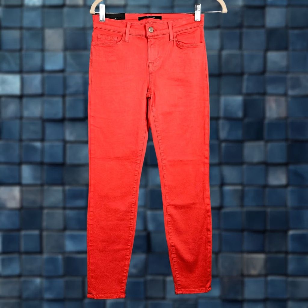 J Brand J.Brand DARK Coral Photo Ready Skinny Crop Low-Rise Slimming Jeans Size 27 NWOT Women Jeans Slimming Dark Coral 27 Womens Size 27" / US 4 / IT 40 - 1 Thumbnail