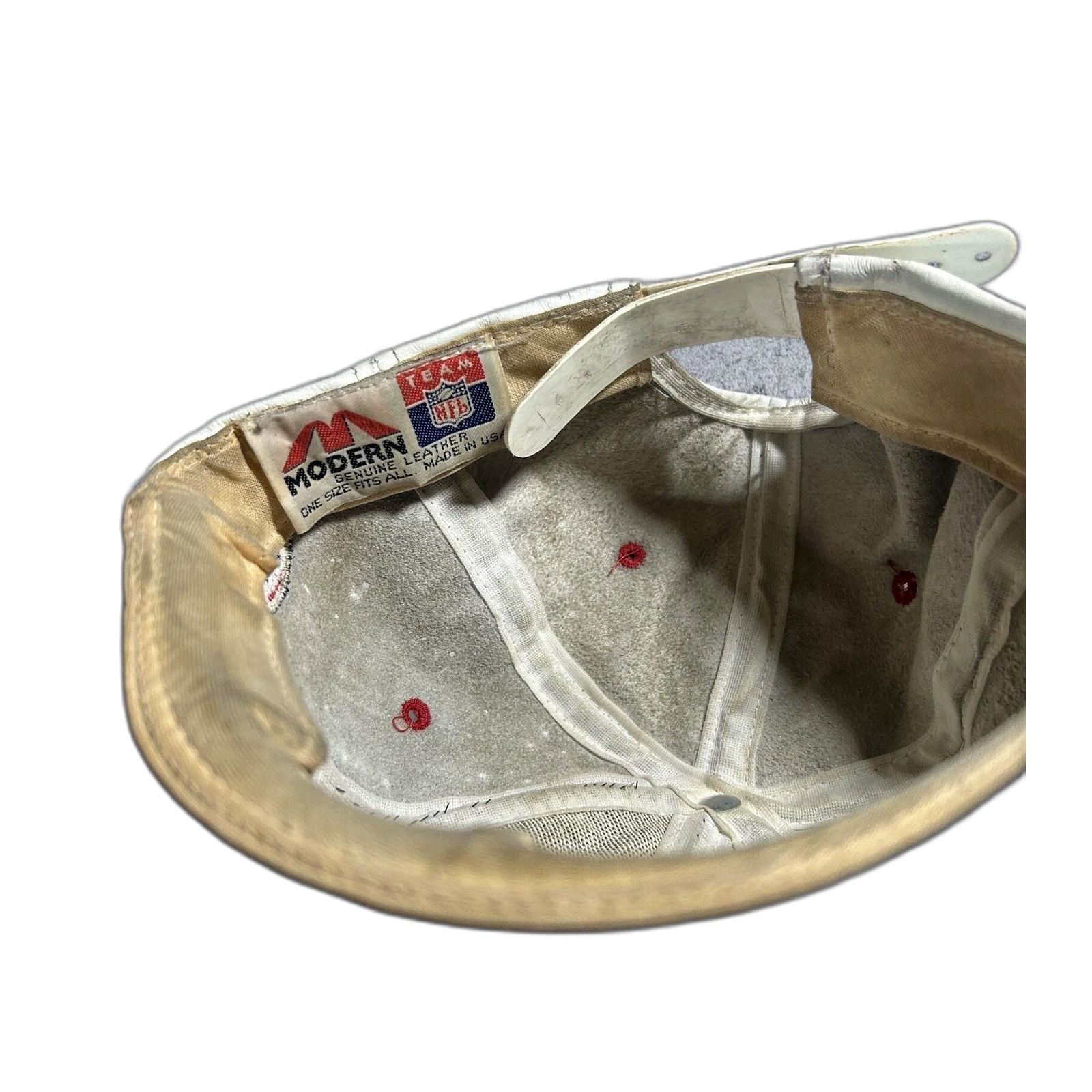Sports Specialties Vintage 90's 49ers Genuine Leather Strapback Hat NFL Made In Size US XXS / EU 40 - 2 Thumbnail