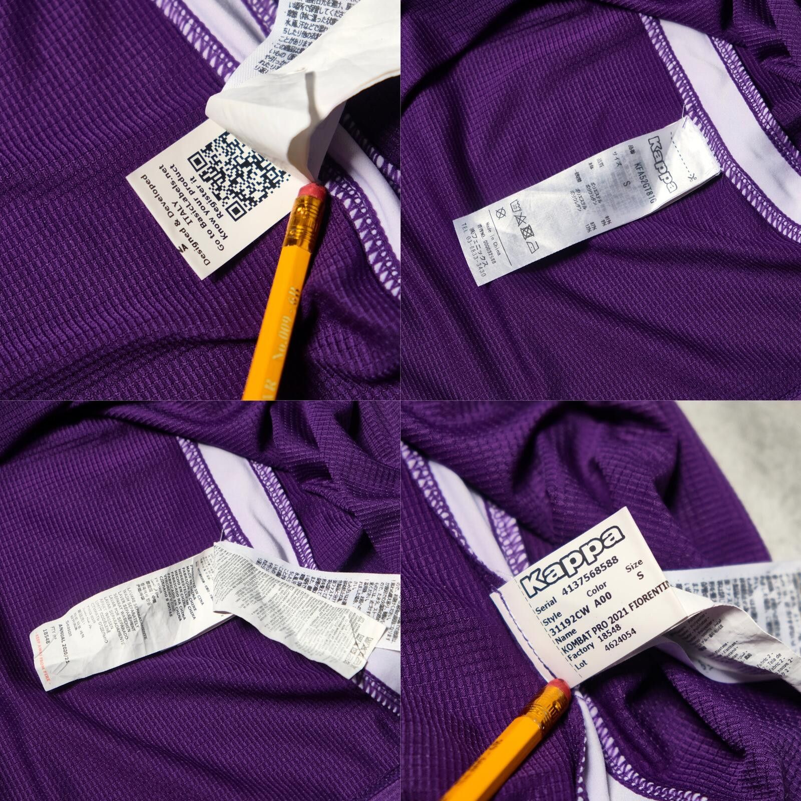 Kappa 2020/21 Fiorentina Home Shirt Kappa (S/M) Size US M / EU 48-50 / 2 - 6 Thumbnail