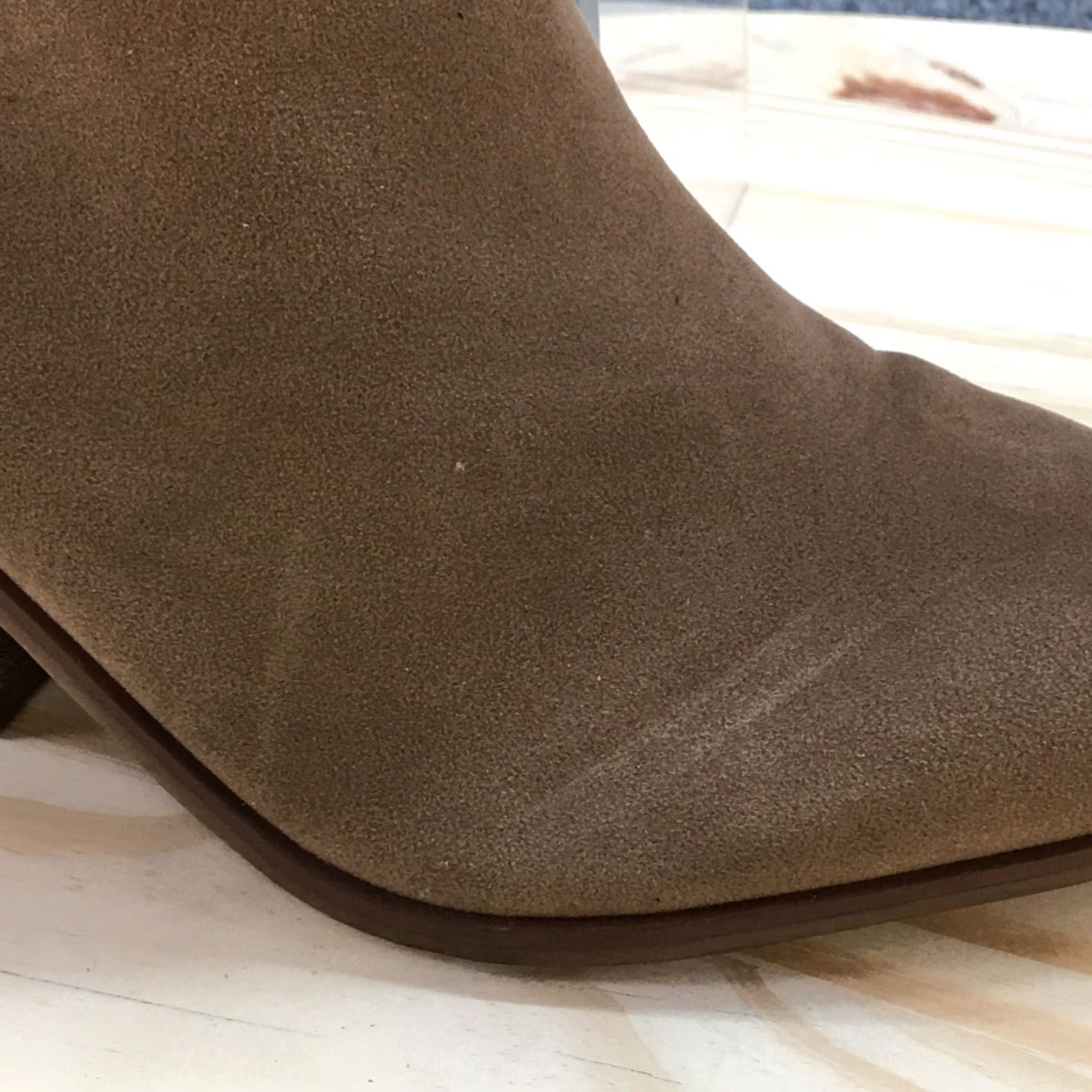 Vintage Universal Thread Boots Womens 7.5 Ankle Booties Brown Leather Pull On High Heel Block Casual Shoes Womens Shoes Size US 8 / IT 38 - 3 Thumbnail