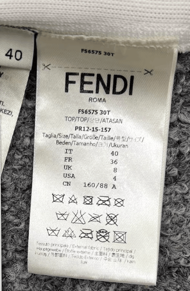 Fendi Fendi Karl Lagerfeld Furry Embroidered Sweatshirt K12 Size US XXS / EU 40 - 7 Thumbnail