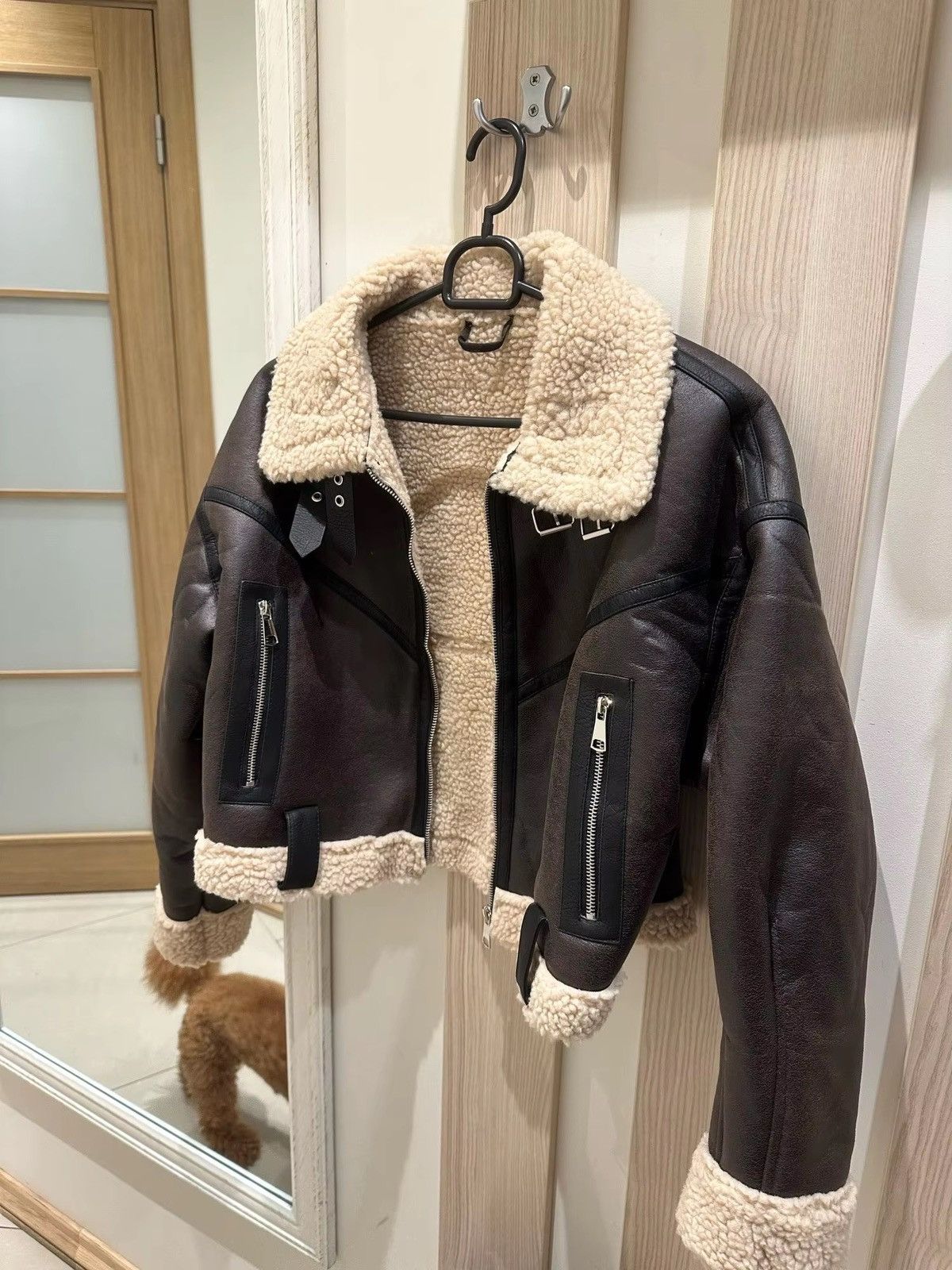 Other Fashion Women Winter Streetwear Leather fur Jacket Size S / US 4 / IT 40 - 3 Thumbnail