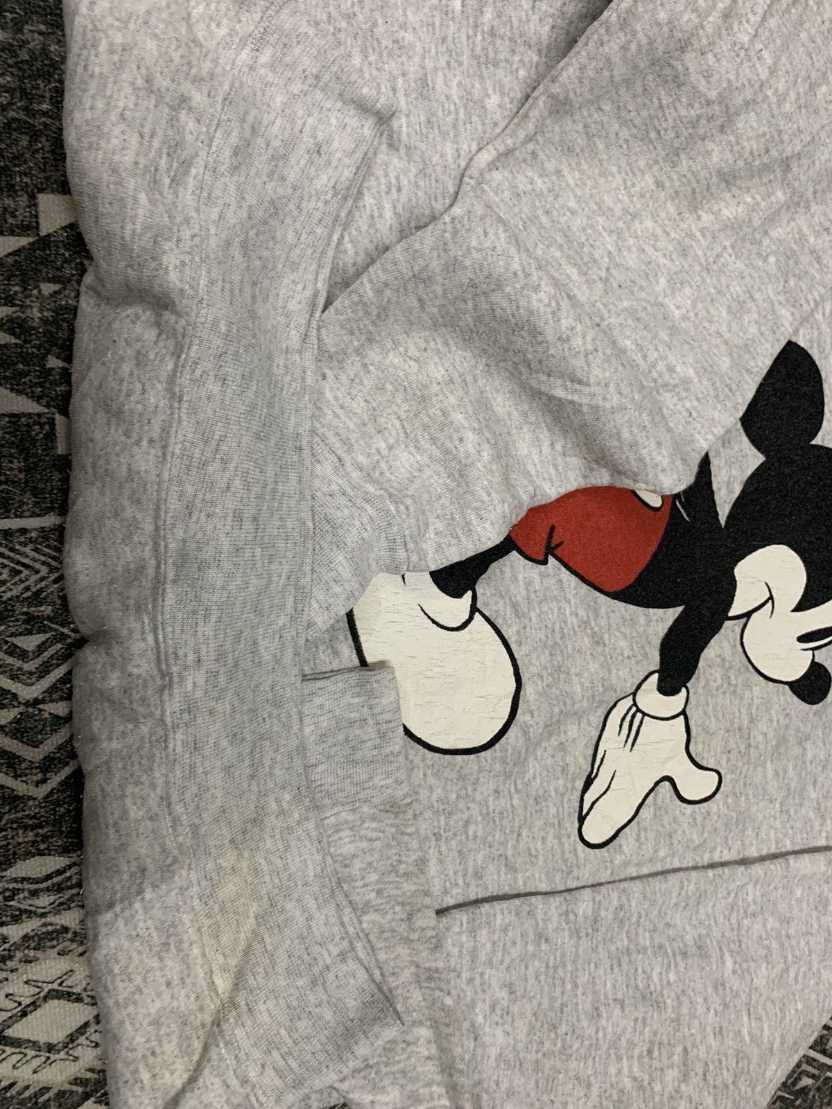 Disney 90s MICKEY MOUSE SWEATSHIRT MIRROR PRINT RARE Size US L / EU 52-54 / 3 - 11 Thumbnail