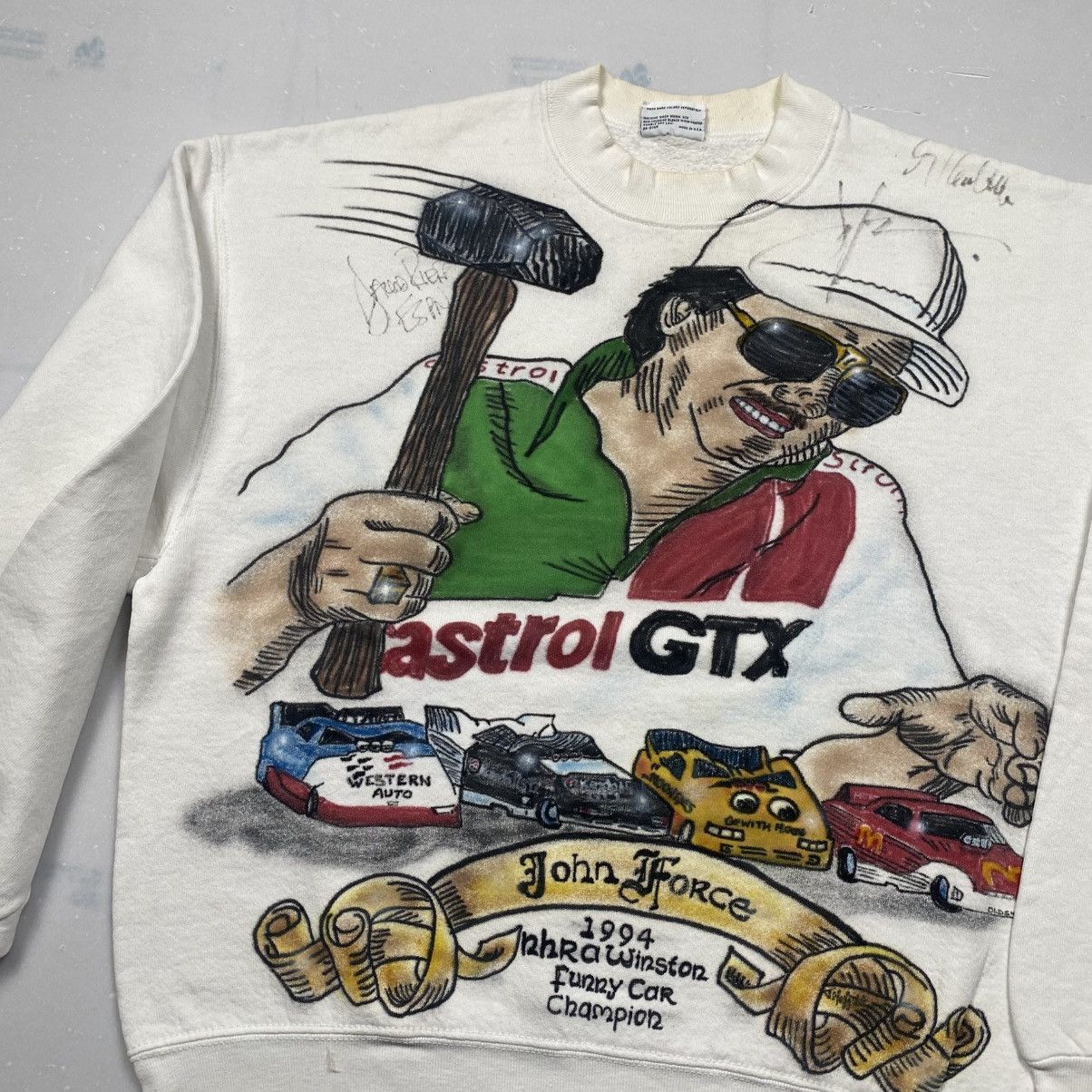 Other Vintage 90s 1994 Hand Paint Car Racing Crewneck Size US L / EU 52-54 / 3 - 2 Thumbnail