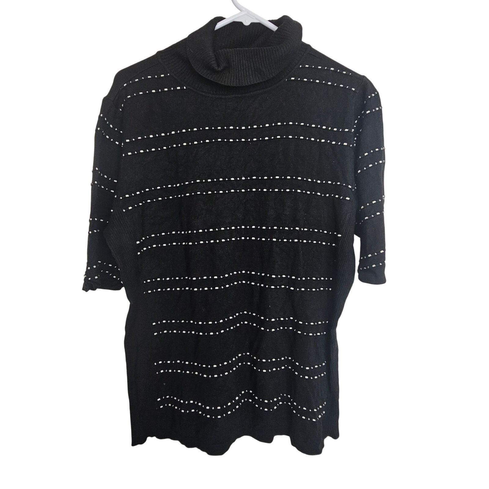 White House Black Market White House Black Market Striped Turtleneck Sweater Sz XL Size XL / US 12-14 / IT 48-50 - 1 Thumbnail
