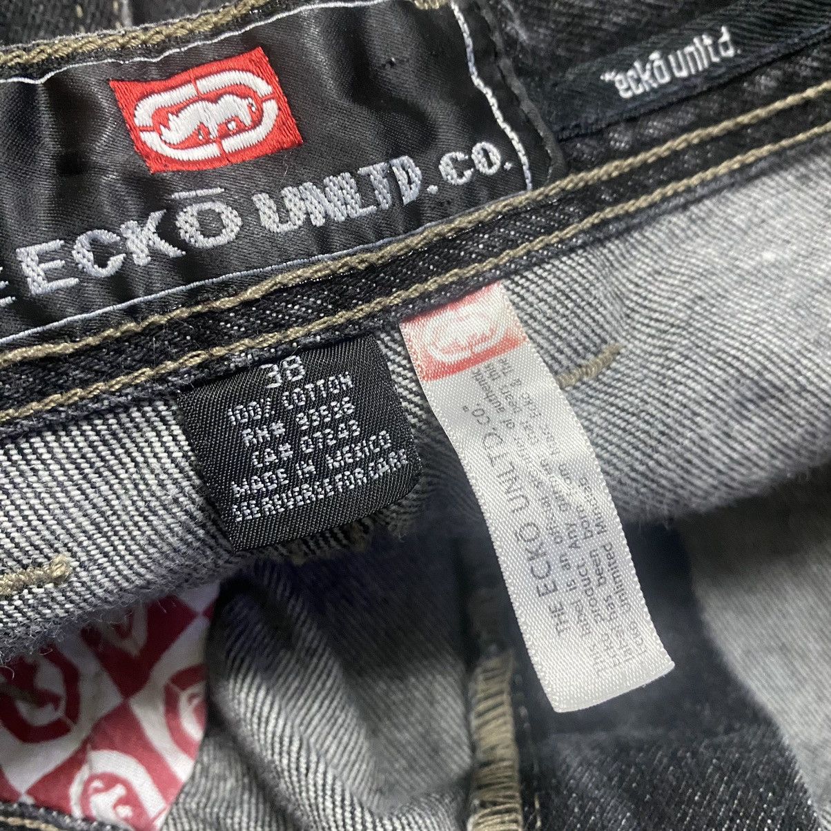 Ecko Unltd. Vintage Ecko Untld Black Denim Carpenter Baggy Pants Size US 37 - 22 Thumbnail