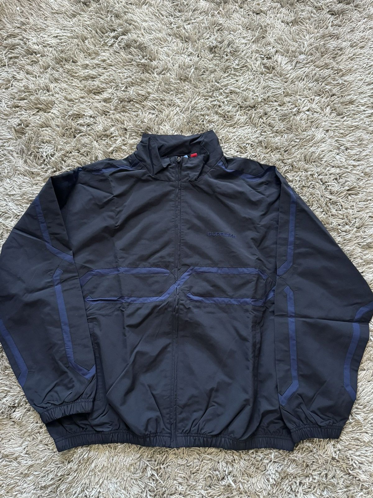 Supreme Inset Chain Link Track Jacket Black