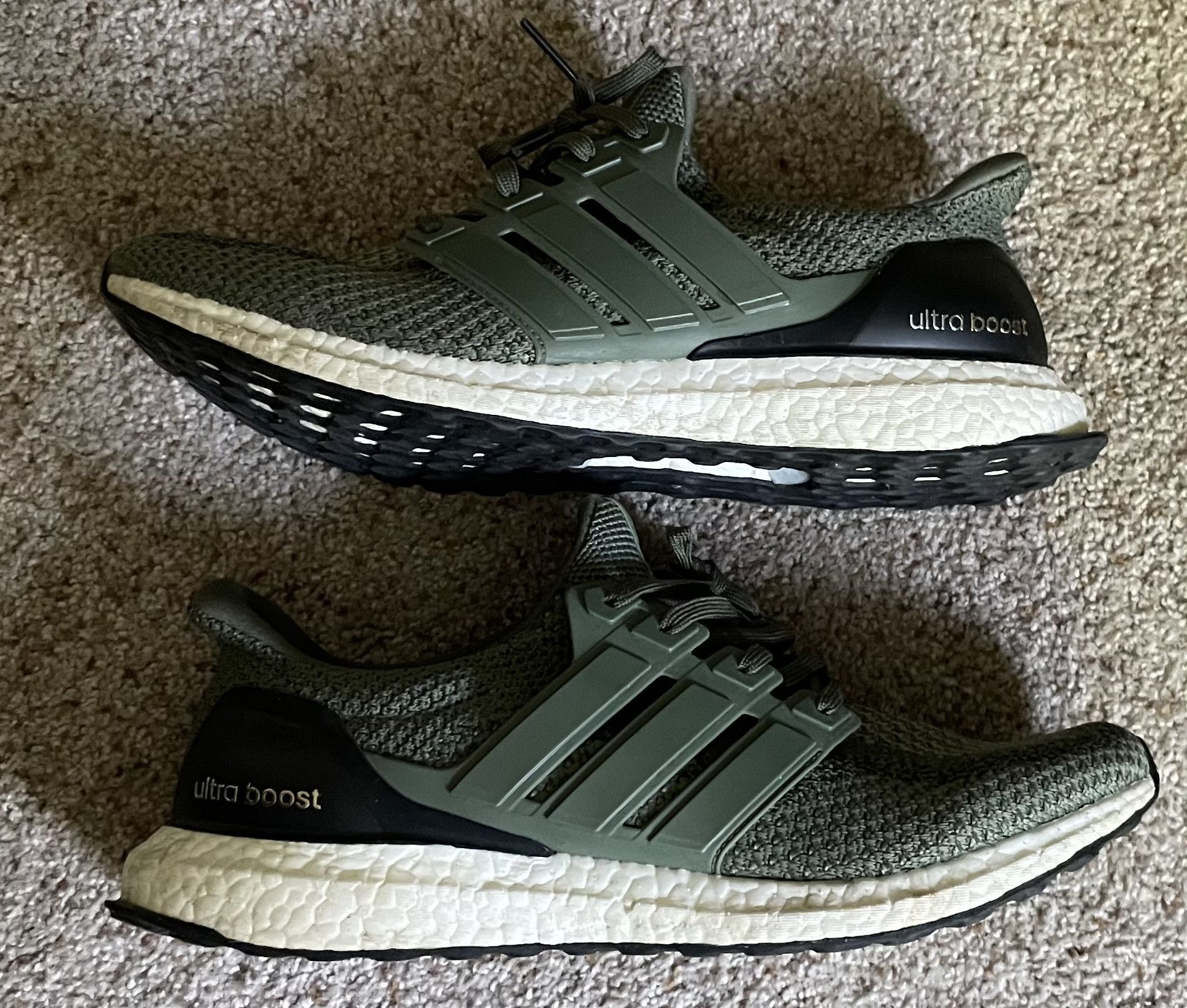 Adidas Adidas Ultraboost 2.0 Merino Wool Olive Size US 10.5 / EU 43-44 - 4 Thumbnail