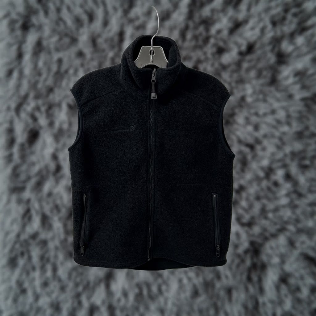 Vintage Solstice Polartec Fleece Vest Womens Small Black Full Zip USA Made Hiking Vest Solstice Logo Zipper Pocket Womens Activewear Vest Size S / US 4 / IT 40 - 1 Thumbnail