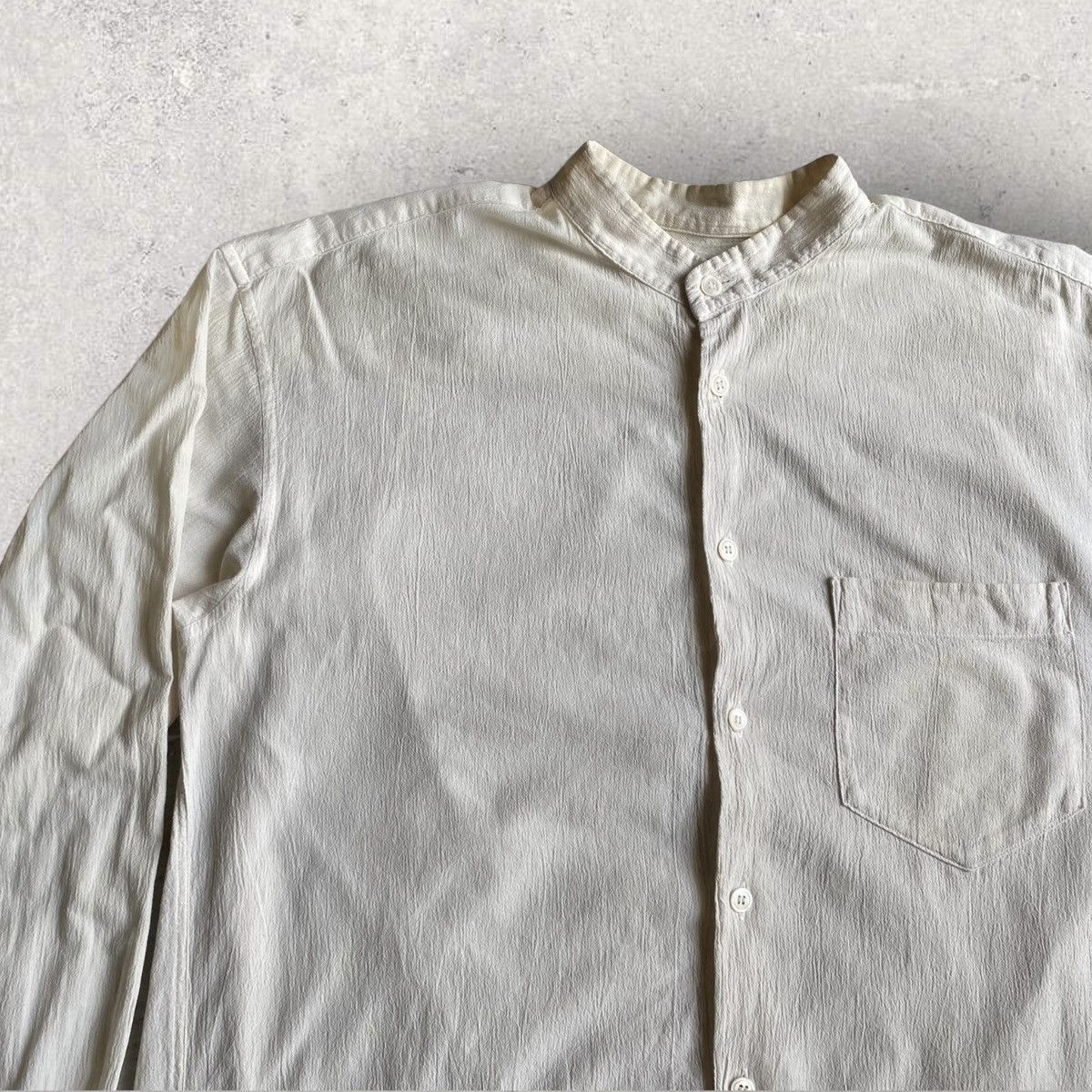 Issey Miyake Issey Miyake Cotton Crepe Oversize Shirt Size US L / EU 52-54 / 3 - 3 Thumbnail