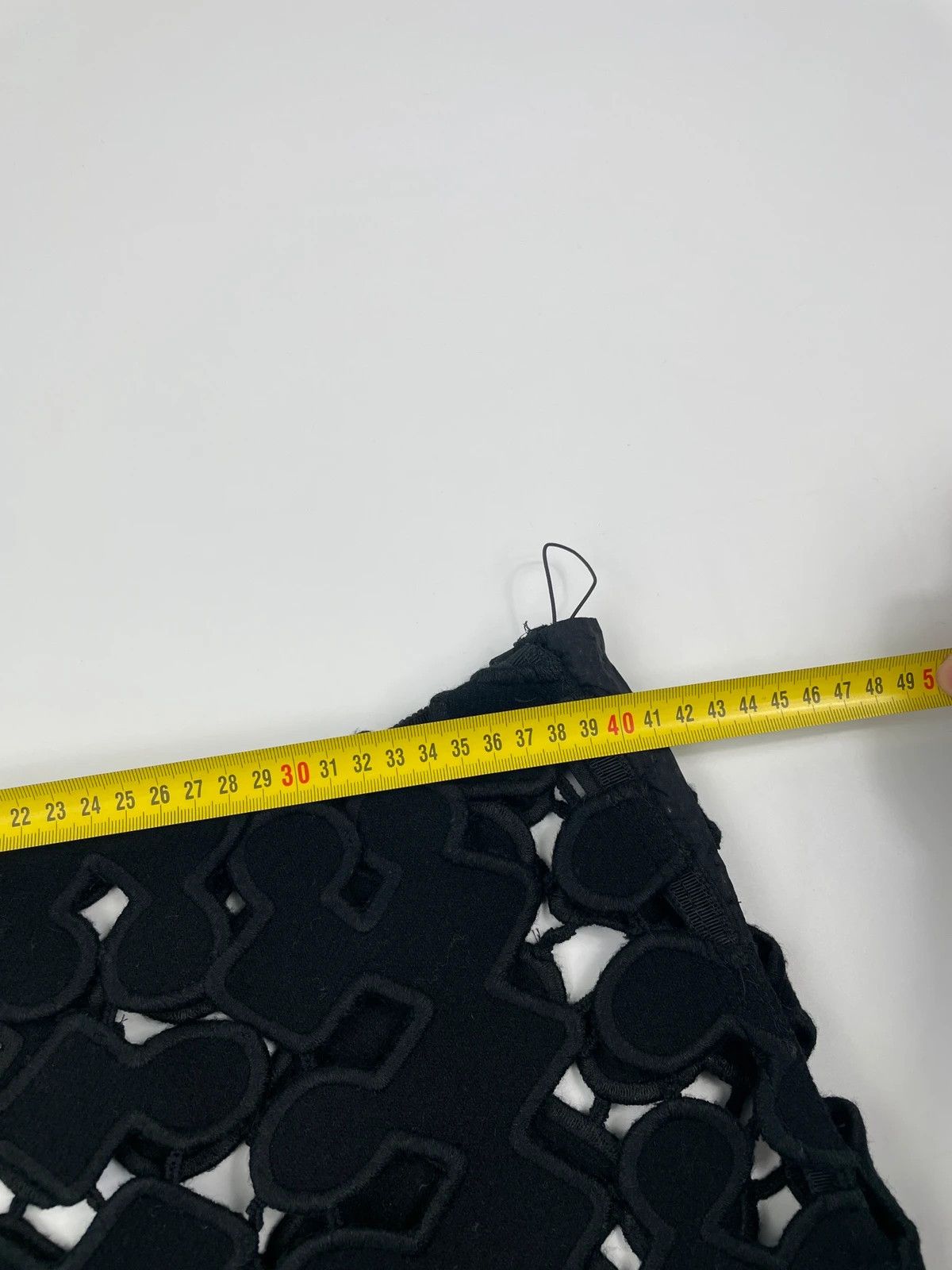 Miu Miu Miu Miu SS2008 Black Laser Cut Holes Wool Skirt Size 38" / US 16 / IT 52 - 15 Thumbnail