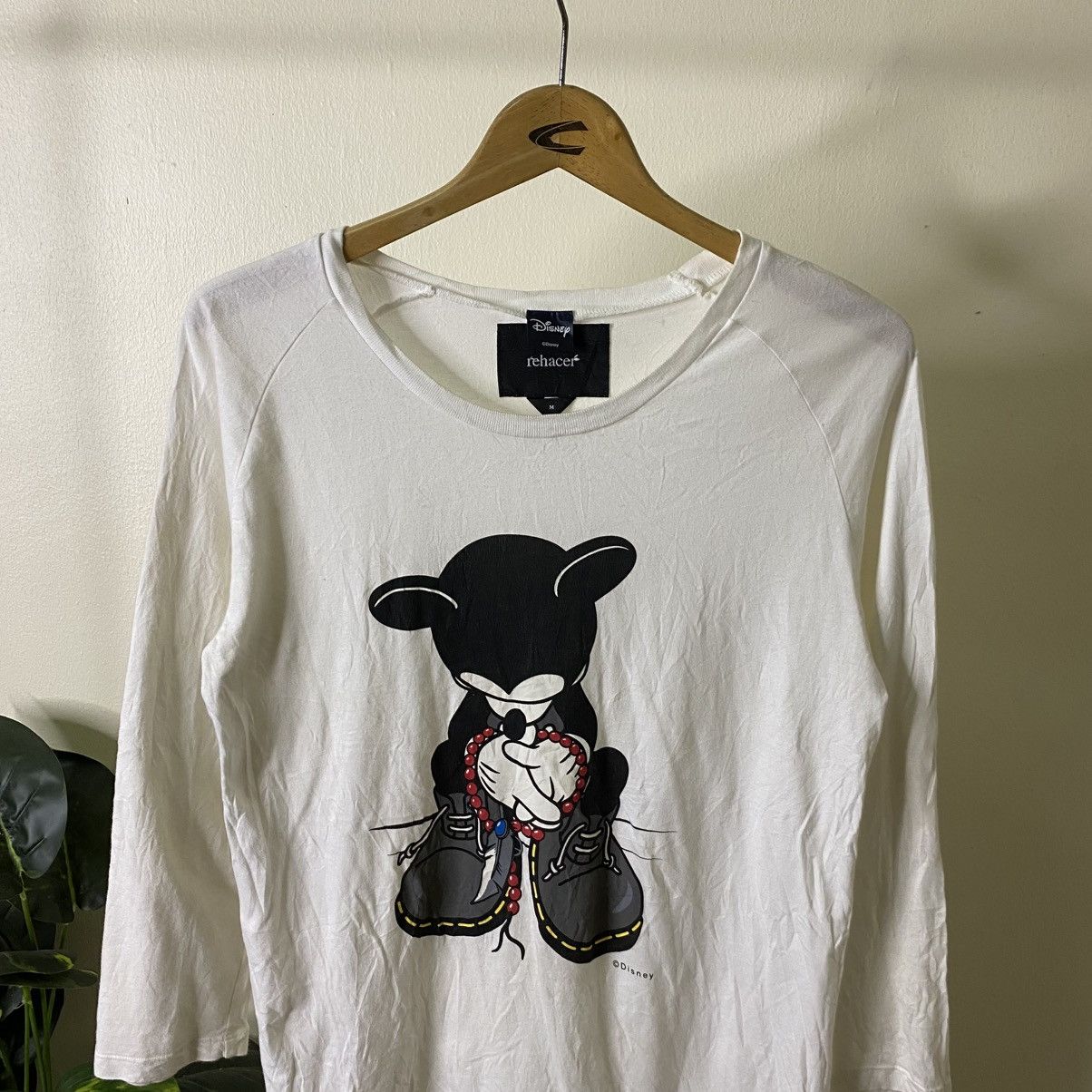Mickey Mouse Rehacer x Disney Mickey Mouse Number Nine Style LS T Shirt Size US M / EU 48-50 / 2 - 2 Thumbnail