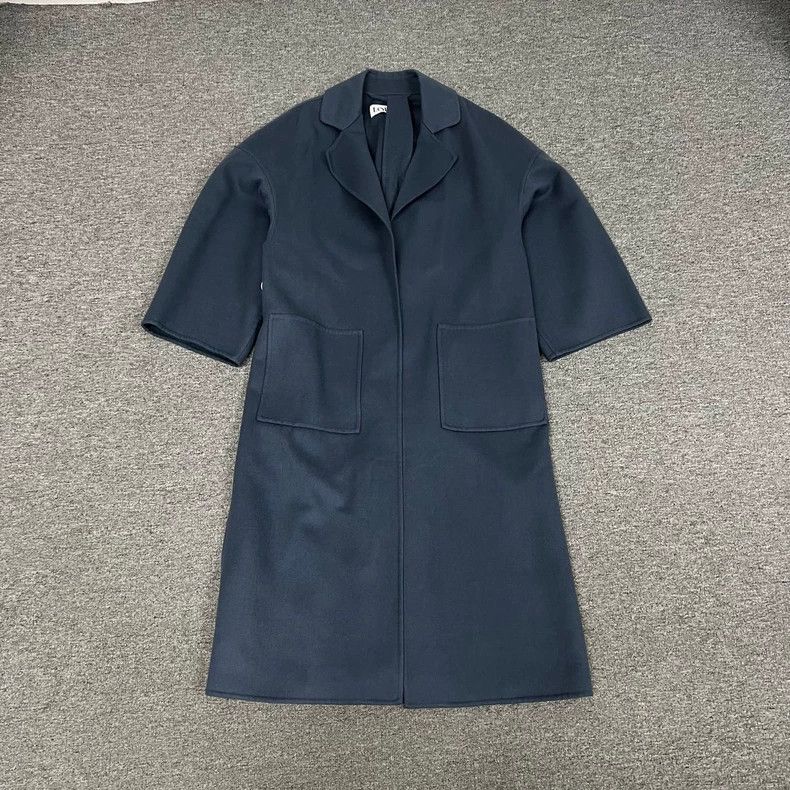 Loewe LOEWE Smog blue bathrobe style wool coat Size XXS / US 00 / IT 34 - 1 Thumbnail