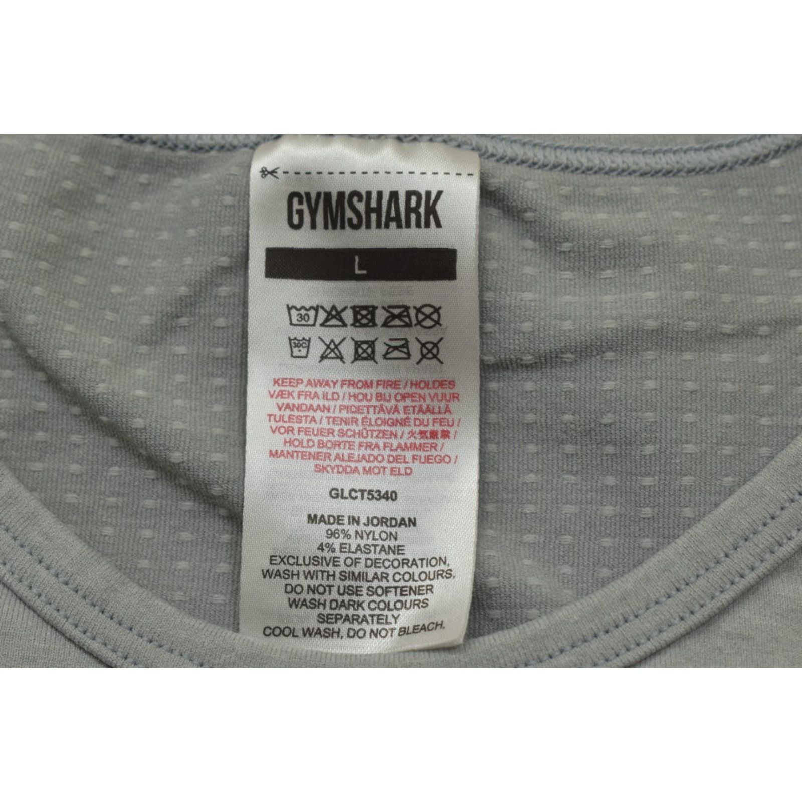 Gymshark Gymshark Women's L Vital Seamless 2.0 Long Sleeve Crop Top Gray Marl Crew Neck Crop Top Mens Womens Girls Bags Size L / US 10 / IT 46 - 6 Thumbnail