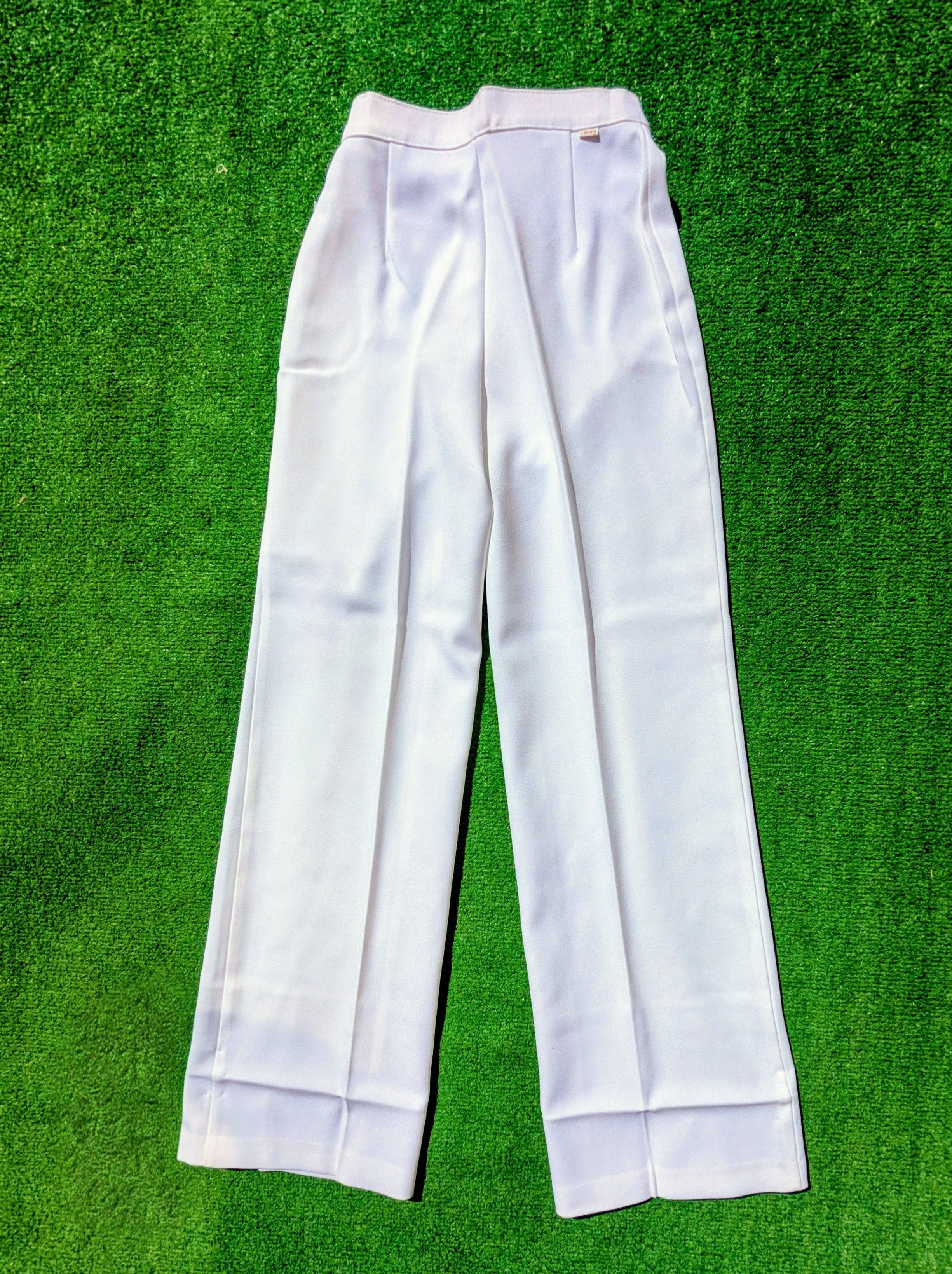 Levi's VTG 1980s Ivory Levi's USA Womens S/10S High Rise Wide Pants Size 26" / US 2 / IT 38 - 3 Thumbnail