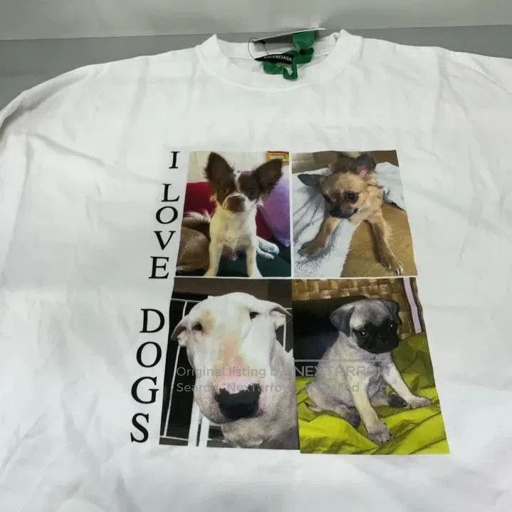 Balenciaga Balenciaga I Love Dogs Graphic Tee for Couples. Size US L / EU 52-54 / 3 - 5 Thumbnail