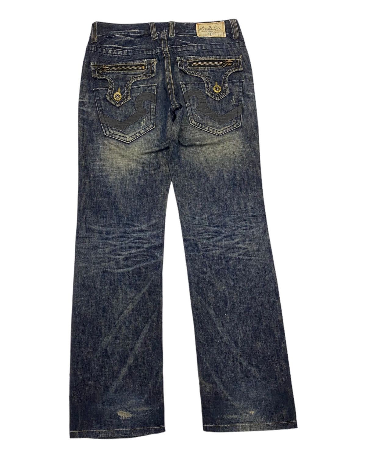 Hysteric Glamour FLARED🔥LOLITA JEANS WASHED DISTRESSED DENIM JEANS Size US 32 / EU 48 - 4 Thumbnail
