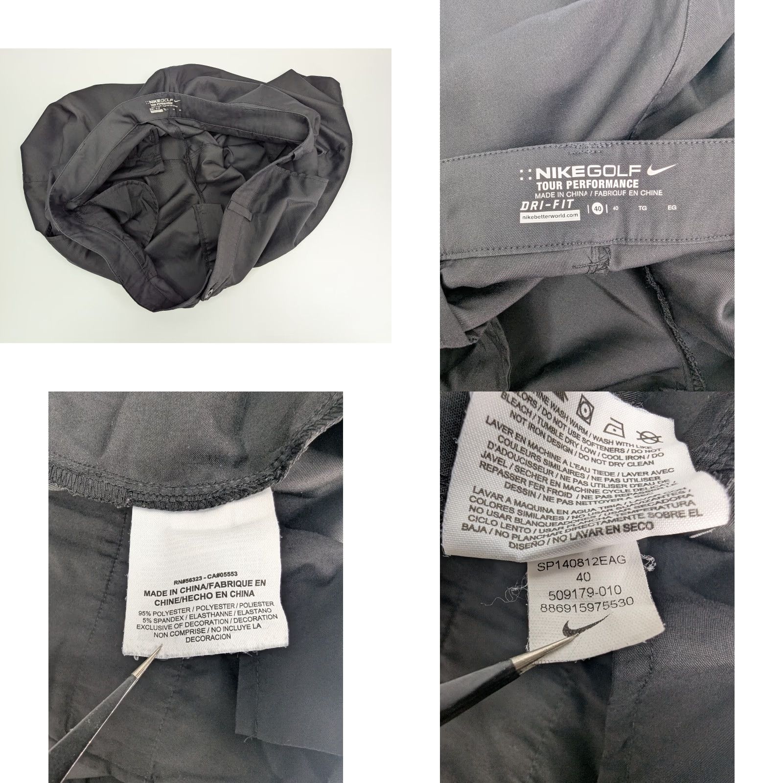 Nike **Nike Mens Golf Shorts 40 Regular Fit Dri-Fit Black Flat Front** User: ### Nike Mens 40 Dri-Fit Golf Shorts Black Flat Front Regular Fit Size US 40 / EU 56 - 8 Thumbnail