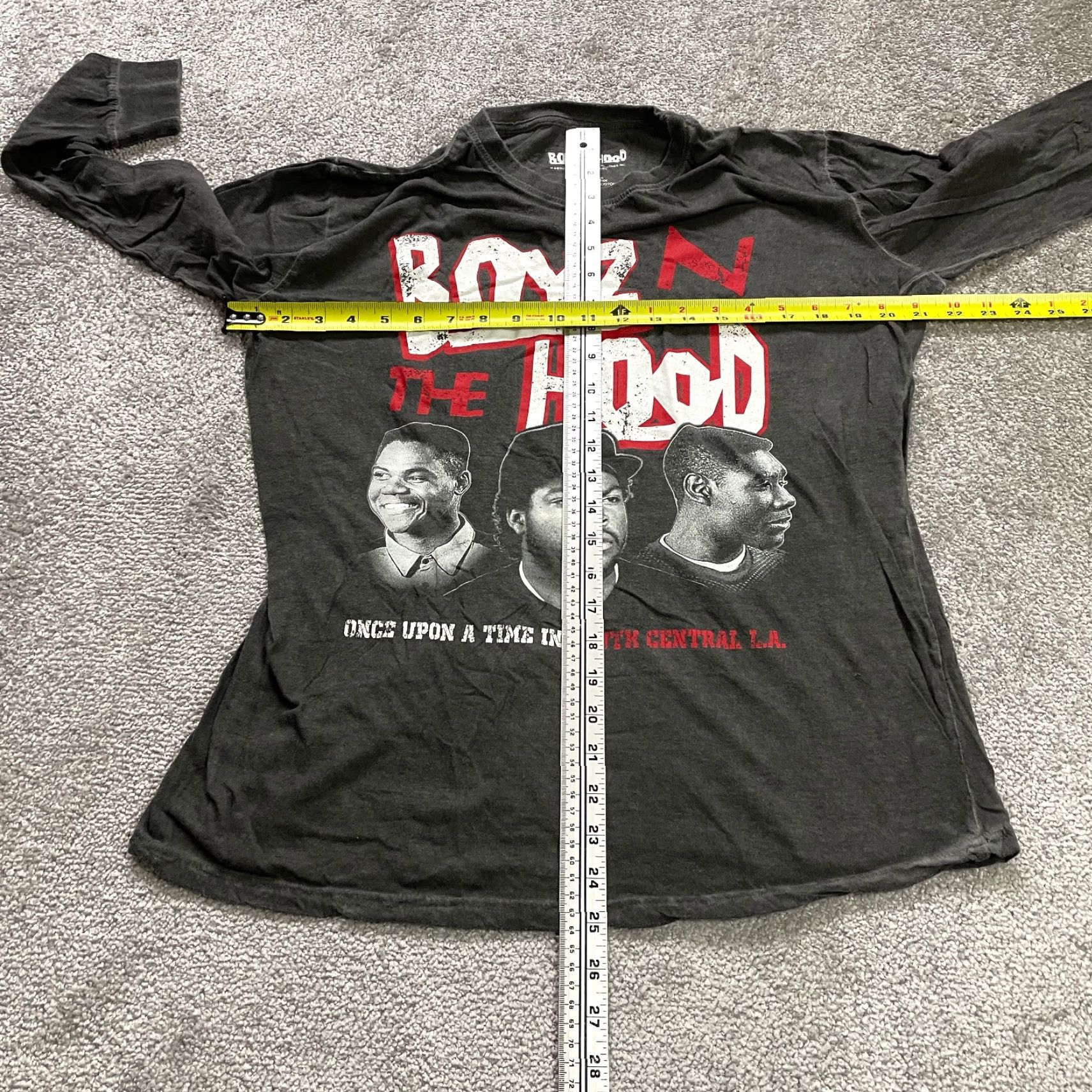 Vintage Philcos Boyz n the Hood Long Sleeve Graphic Tee Adult Unisex L Gray 90s Hip Hop Music Logo Shirt Size US L / EU 52-54 / 3 - 4 Thumbnail