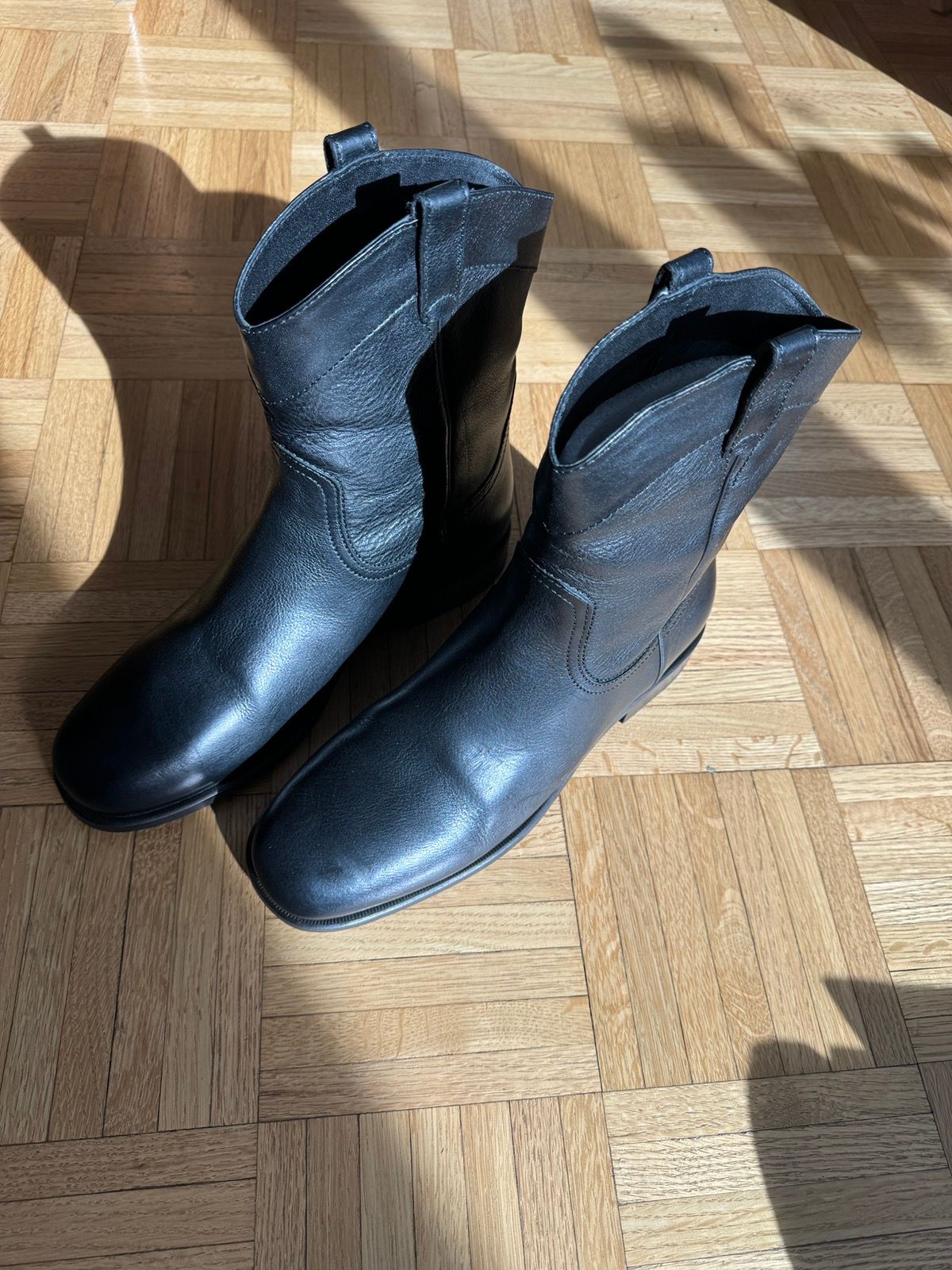 Pre-owned Lemaire New Western Boots Sz. 42 In Black