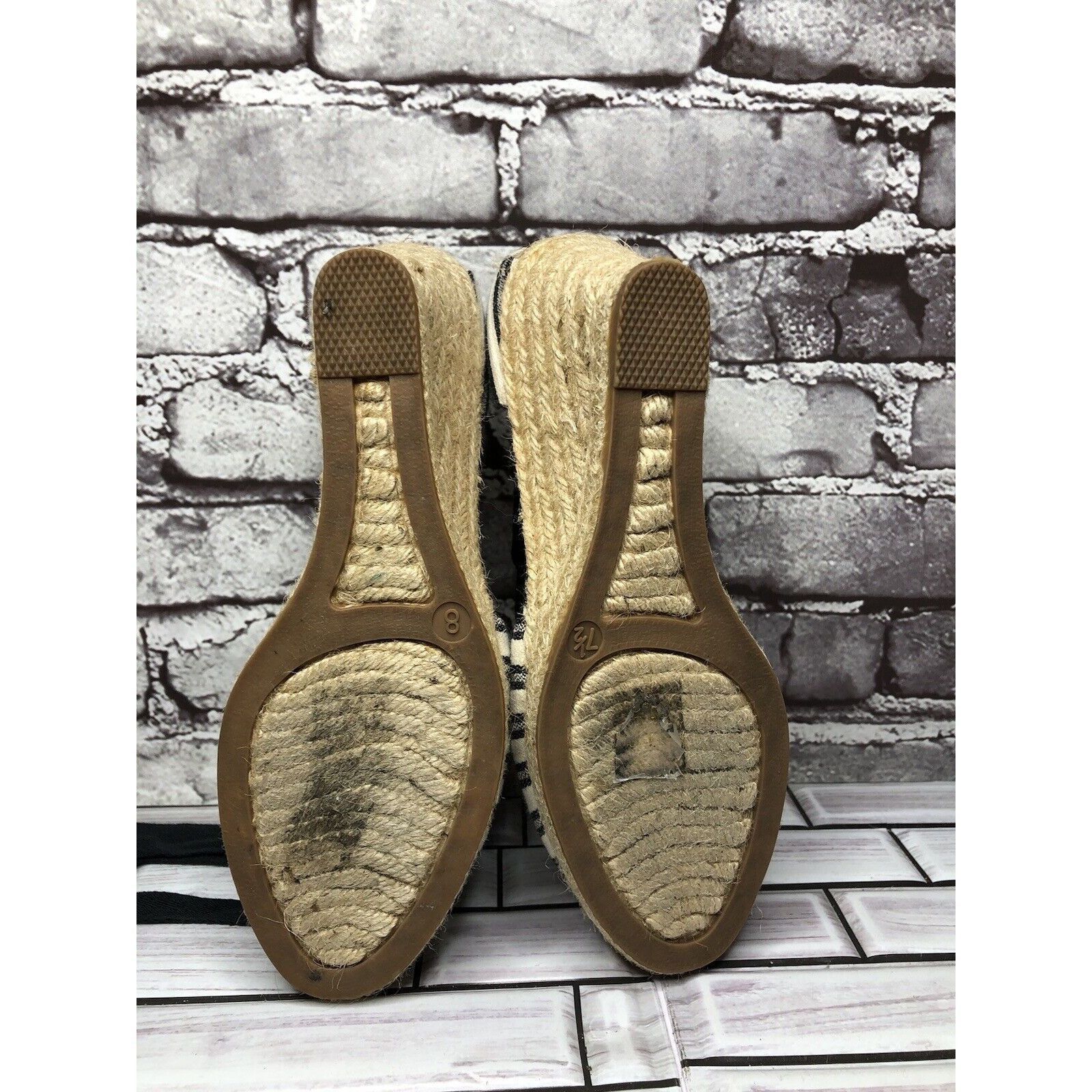 J.Crew J.CREW Eloise Blue Striped Fabric Espadrilles Wedge Ankle Wr Size US 7.5 / IT 37.5 - 17 Thumbnail