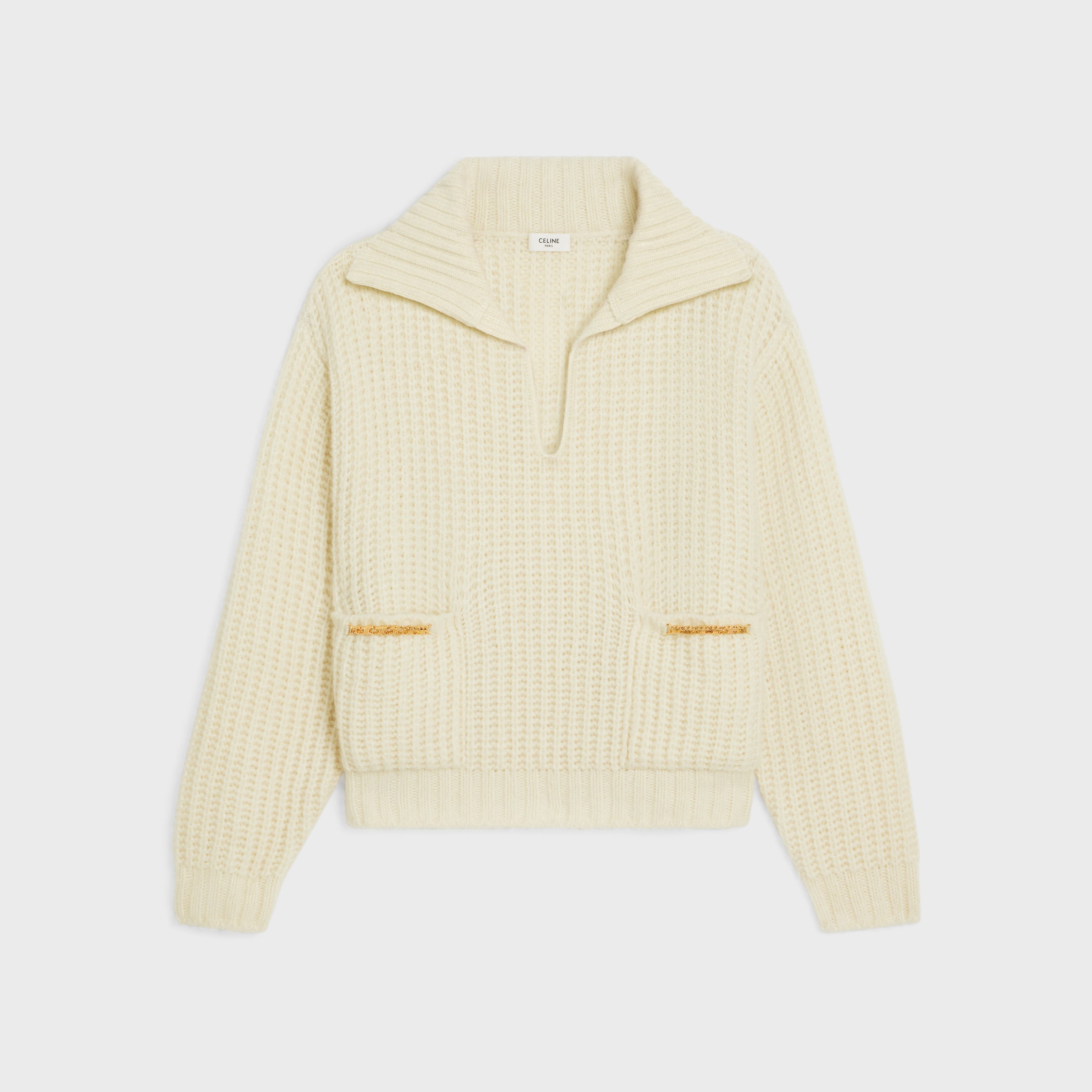 Celine vareuse in ribbed wool and cashmere Size XS / US 0-2 / IT 36-38 - 1 Thumbnail