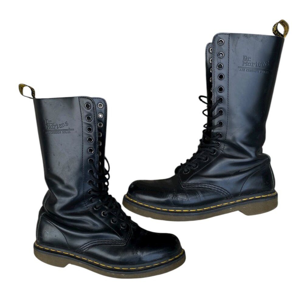 Dr. Martens Dr Martens Eye Tall Lace Up Womens Boots Size 7 Black Leath Size US 7 / IT 37 - 3 Thumbnail