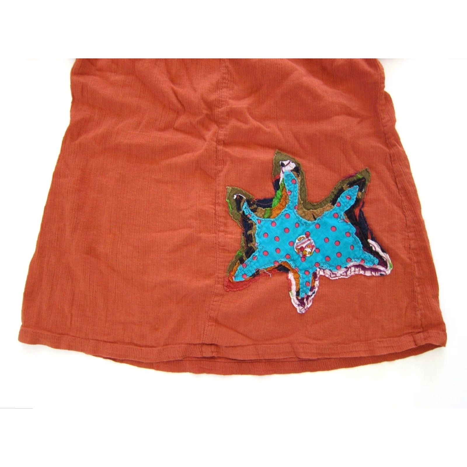 Vintage Sacred Threads Blouse Shirt 100% Cotton Orange Embroidered Floral Short Sleeve Tunic M Women Size M / US 6-8 / IT 42-44 - 5 Thumbnail