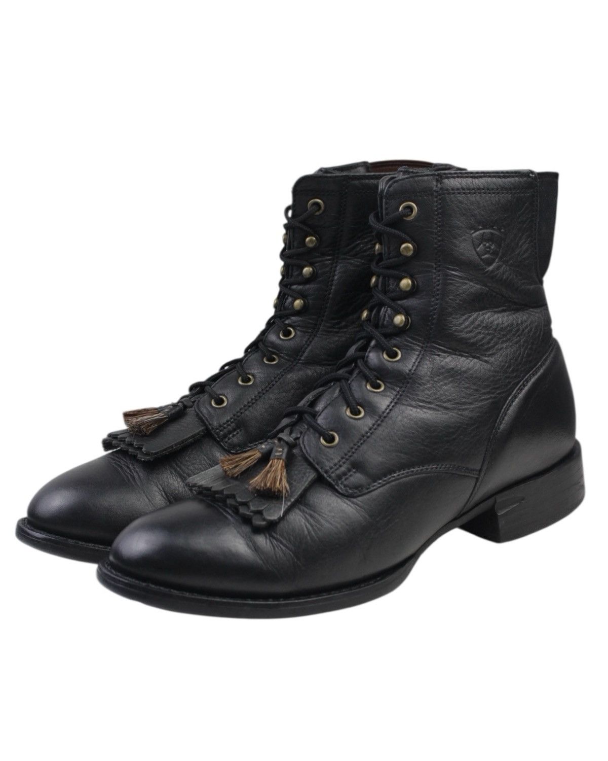Vintage ARIAT HERITAGE BLACK LEATHER LACE-UP EQUESTRIAN PADDOCK BOOT Size US 8 / EU 41 - 1 Thumbnail