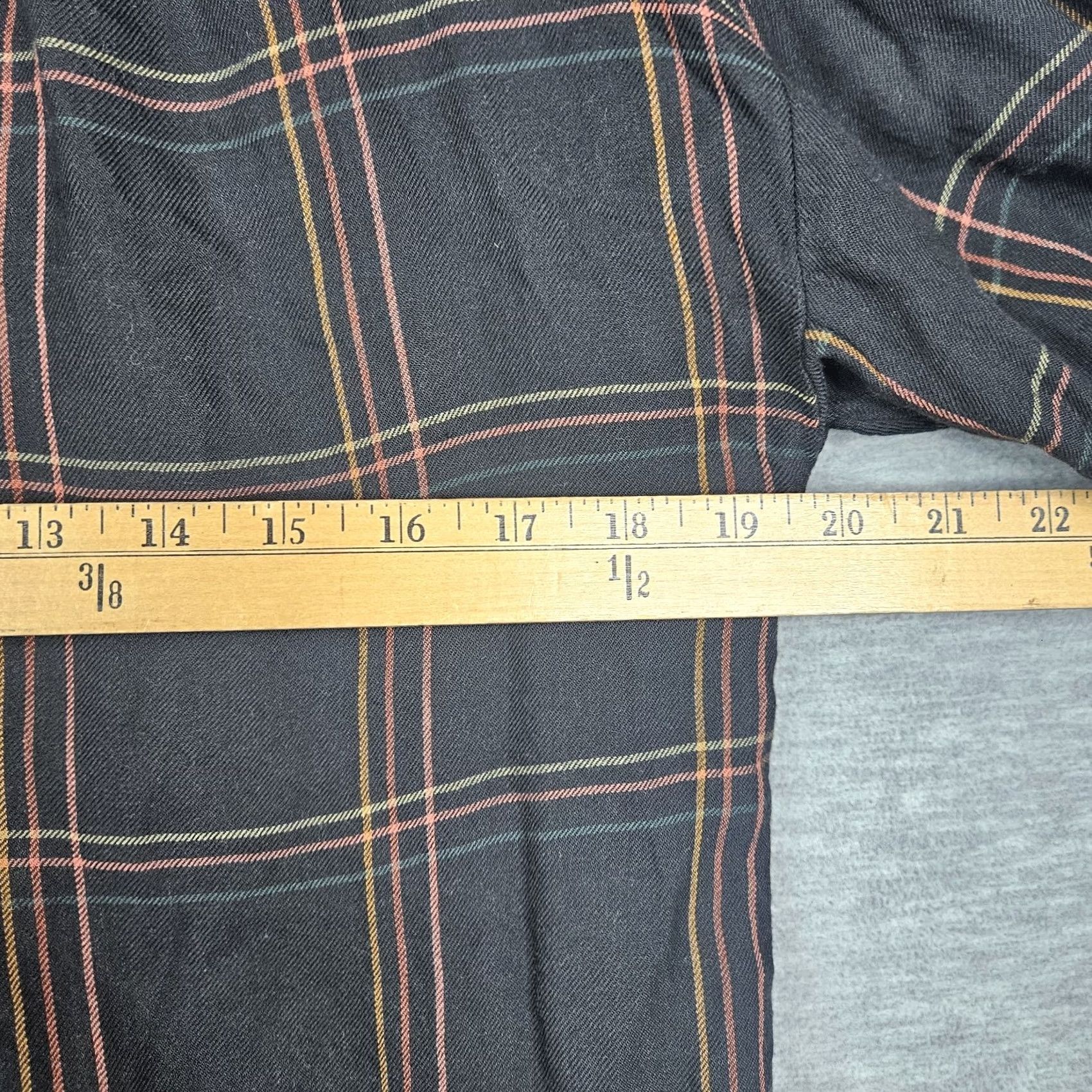 Madewell Madewell Windowpane Shirred Peasant Top Long Sleeve XXS Blouse Womens Multicolor Pattern Check V-Neck Pullover All Seasons Regular Fit Size XXS / US 00 / IT 34 - 3 Thumbnail