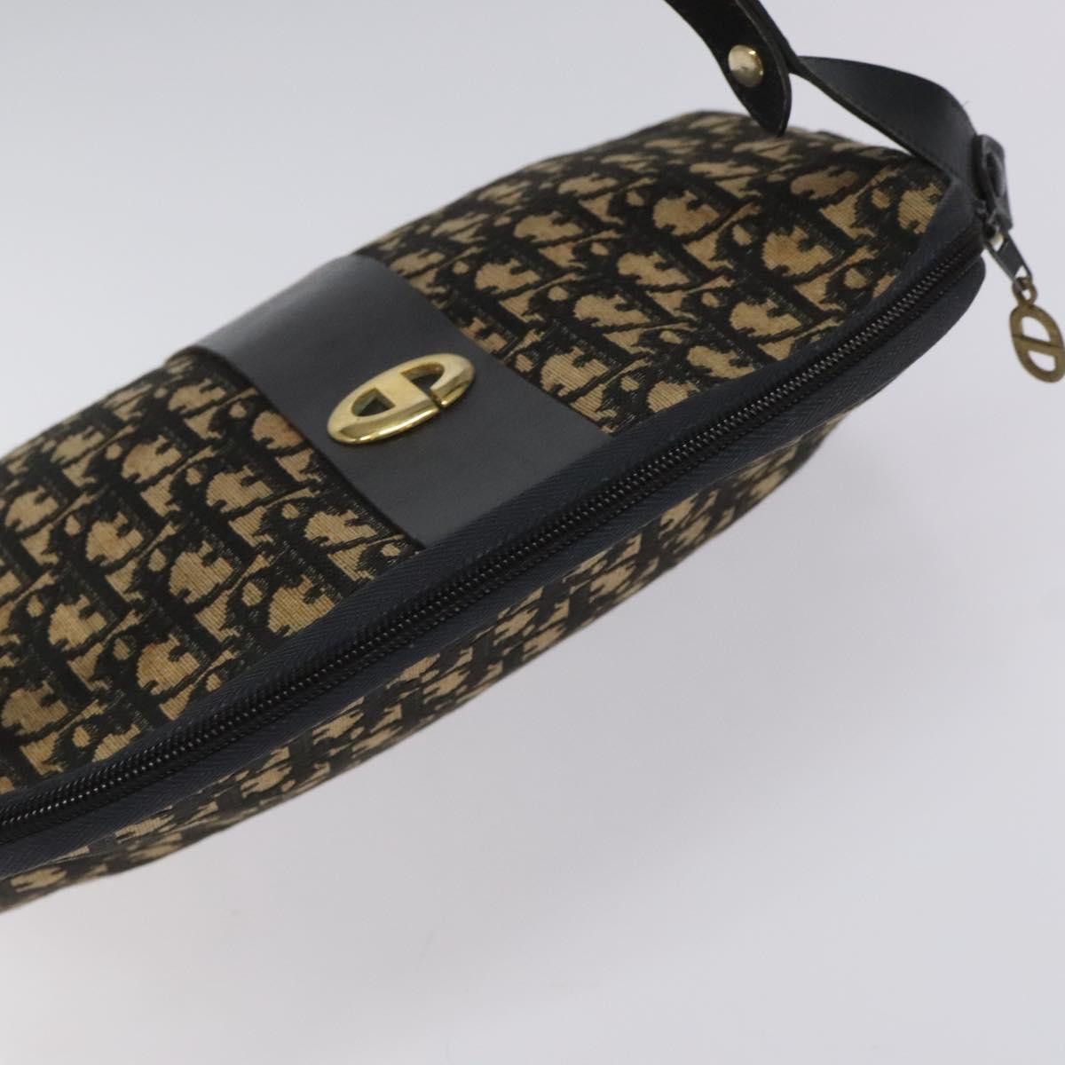 Dior DIOR Trotter Canvas Shoulder Bag Navy Gold Size ONE SIZE - 6 Thumbnail