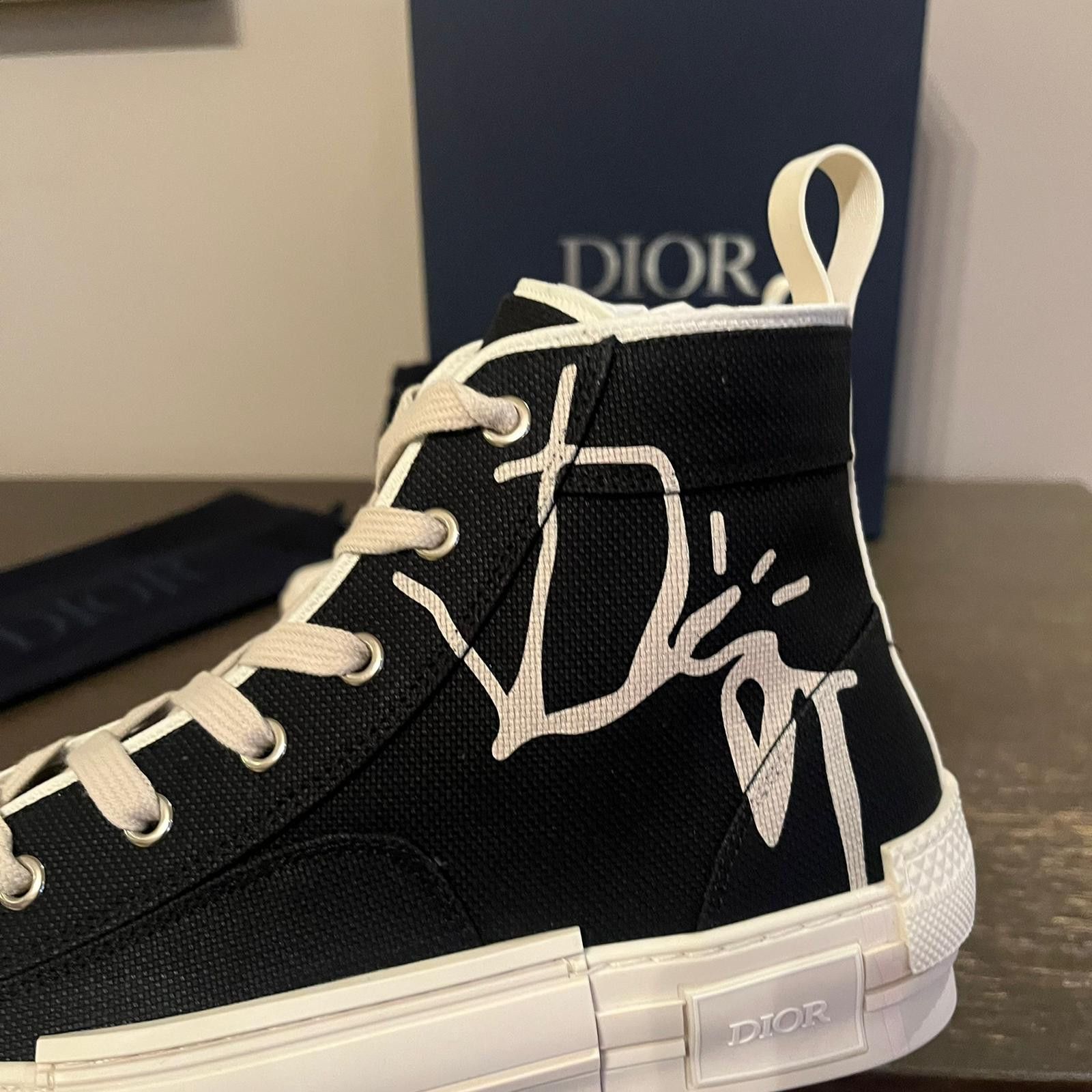Dior × Travis Scott Cactus Jack B23 High Top Logo Sneakers in Black Size US 13 / EU 46 - 12 Thumbnail