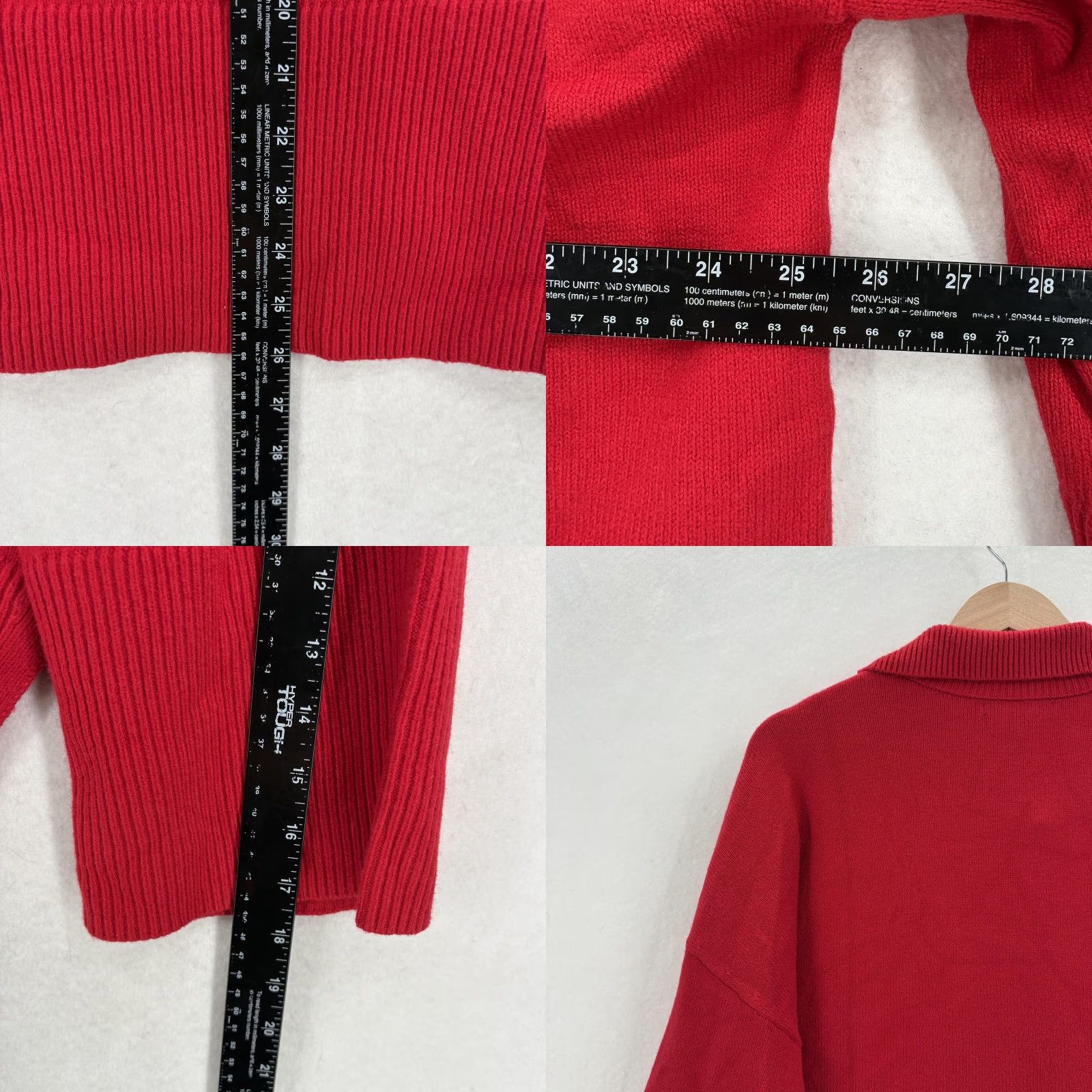 Banana Republic Banana Republic Sweater Womens XL Red Mock Neck Oversized Dolman Knit Pullover Size XL / US 12-14 / IT 48-50 - 8 Thumbnail