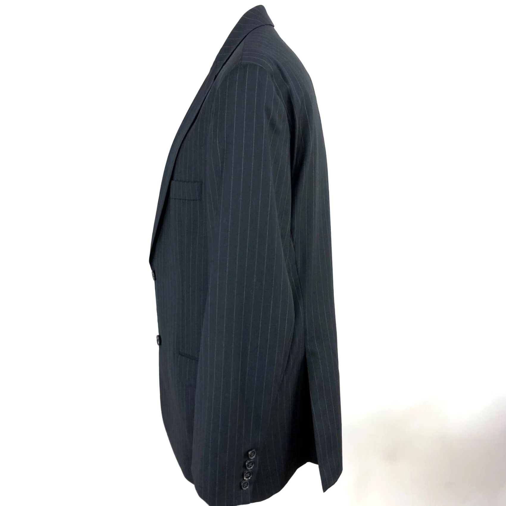 Hugo Boss Hugo Boss Jacket 42R Pasolini/Movie Black 100% Virgin Wool Button Sport Coat Jacket Mens Regular 4-Button Notch Lapel Wool Solid Vintage No Size US XS / EU 42 / 0 - 3 Thumbnail