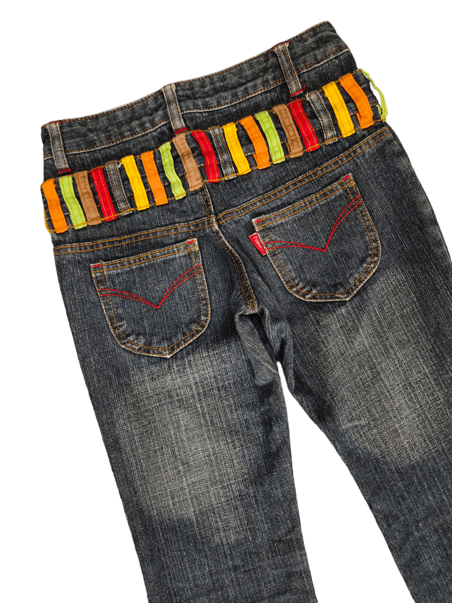 Fiorucci Flare Jeans Fiorucci Double Waist Boot Cut Low Rise Mudmax Size 25" / US 0 / IT 36 - 15 Thumbnail