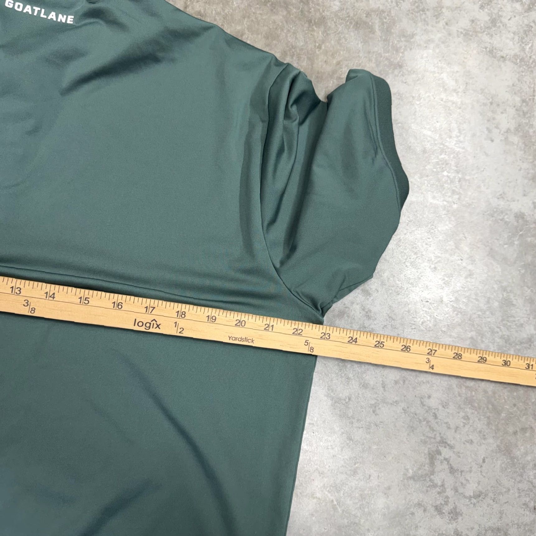 Vintage GOATLANE Polo Shirt Mens Large Green Solid Short Sleeve Golf Performance Logo Neckline Collared Size US L / EU 52-54 / 3 - 5 Thumbnail