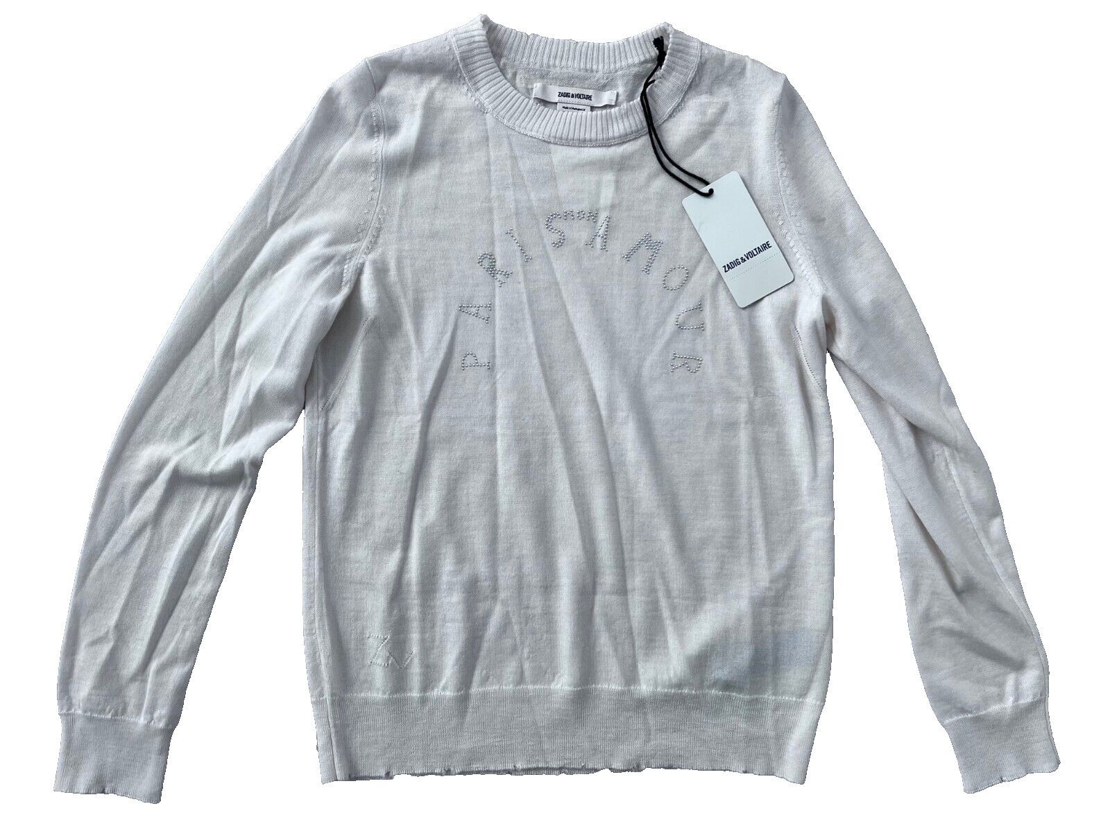 Zadig & Voltaire Zadig & Voltaire Paris Mon Amour Merino Wool Sweater XS Size XS / US 0-2 / IT 36-38 - 3 Thumbnail