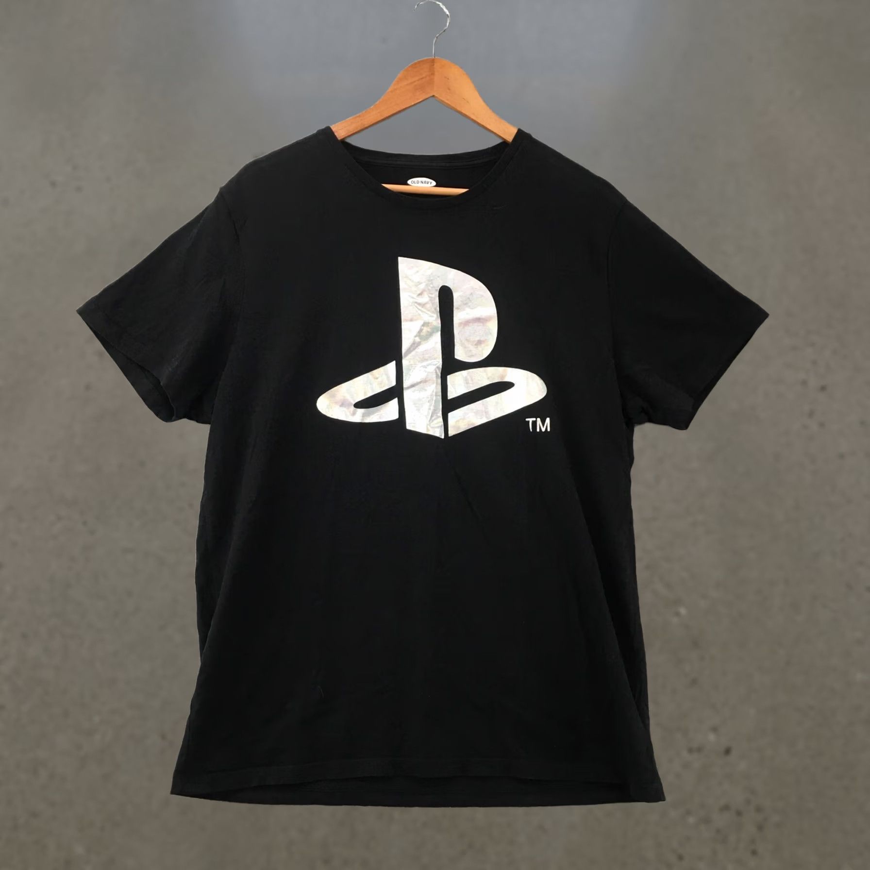 Old Navy Old Navy Playstation T-Shirt Mens XL Black Silver Logo Crew Neck Size US XL / EU 56 / 4 - 1 Thumbnail