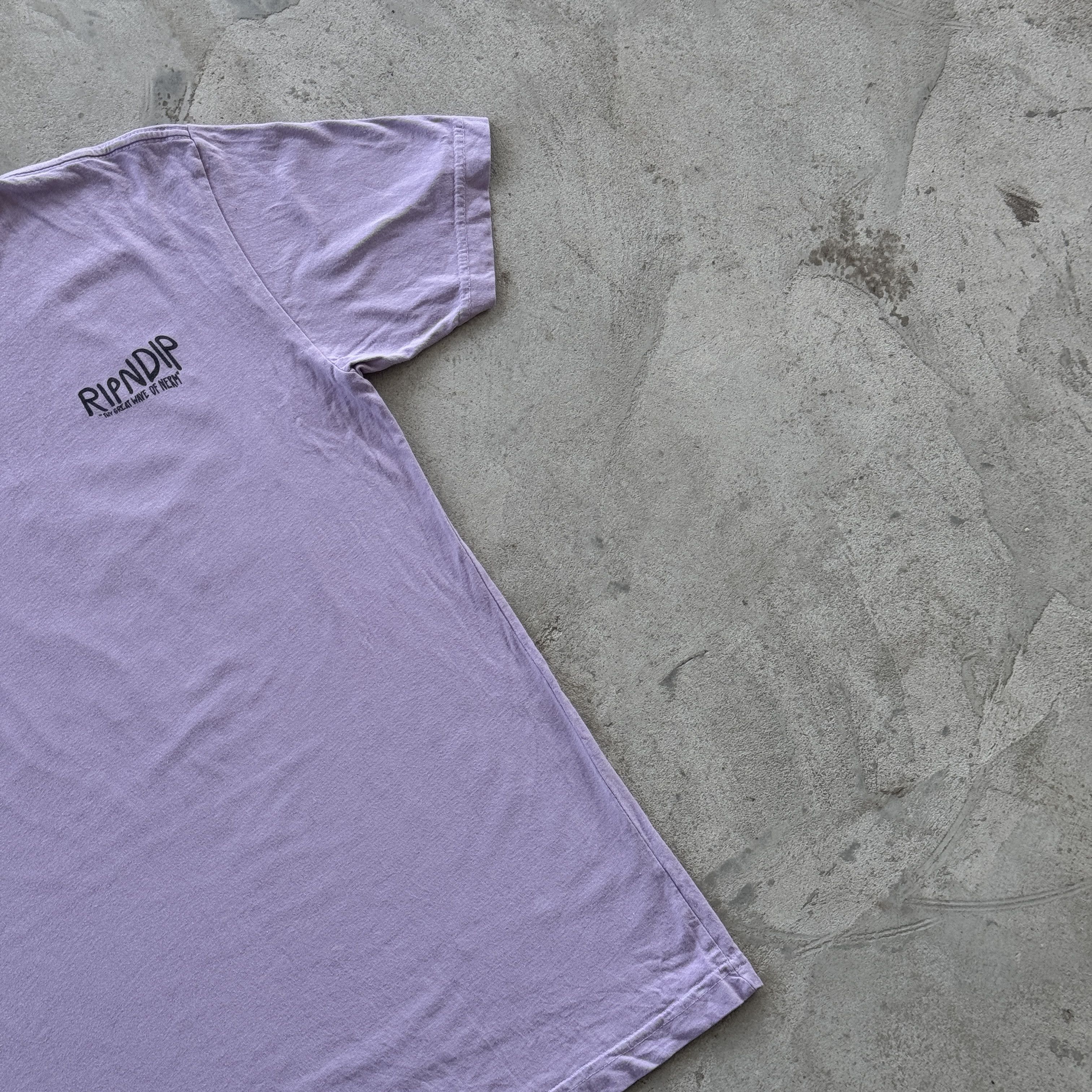 RIPNDIP Ripndip Graphic Tee Shirt Purple Lilac Medium Skateboard M Size US M / EU 48-50 / 2 - 6 Thumbnail