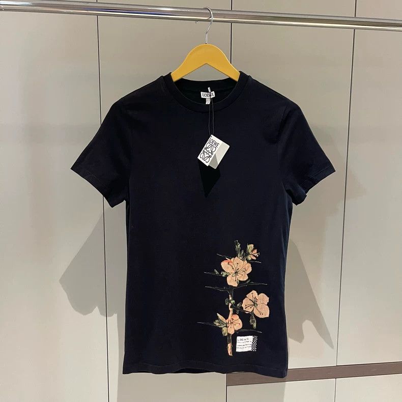 Loewe LOEWE Black floral Logo short sleeve T-shirt Size XS / US 0-2 / IT 36-38 - 1 Thumbnail