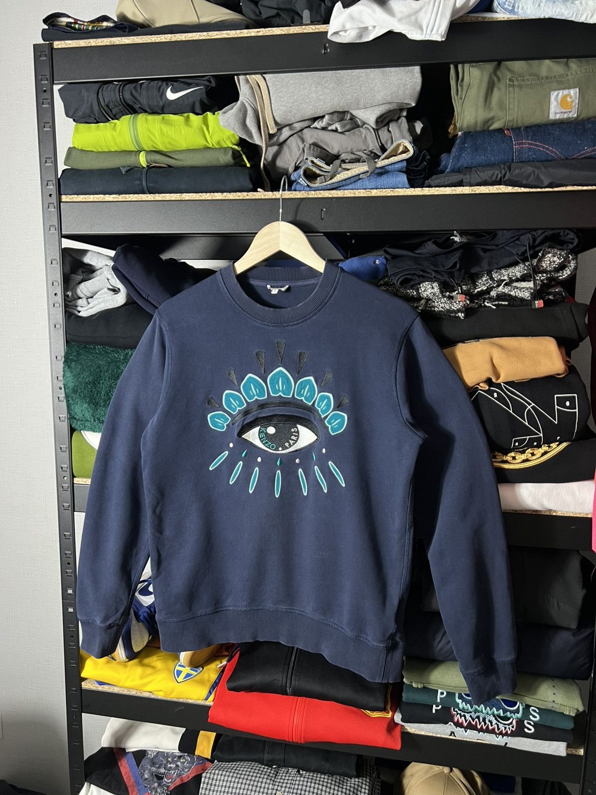 Kenzo 💙 Kenzo Eye Sweatshirt Navy Size S Size US S / EU 44-46 / 1 - 1 Thumbnail