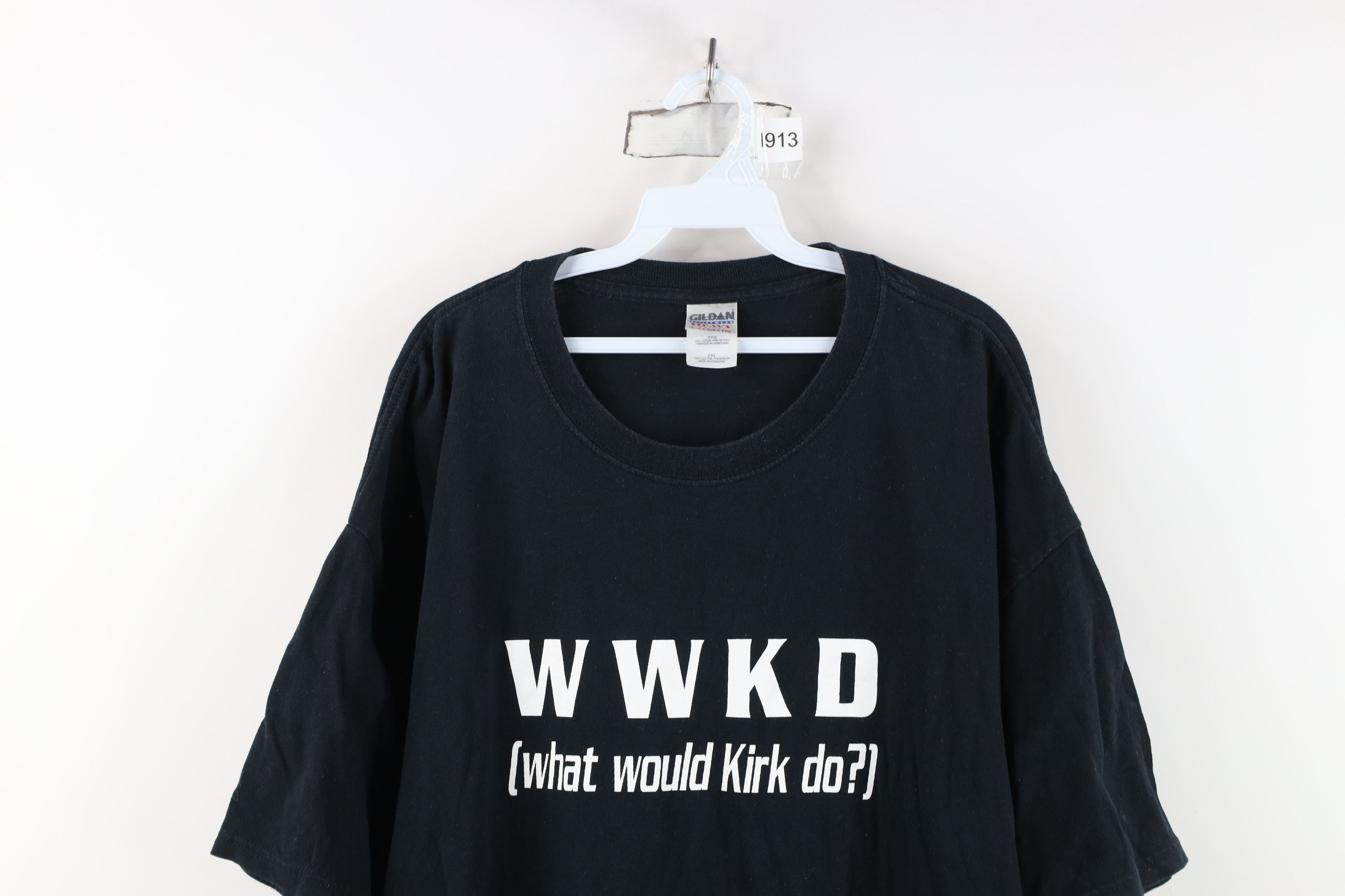 Vintage Vintage WWKD What Would Kirk Do Star Trek T-Shirt Black Size US XXL / EU 58 / 5 - 2 Thumbnail