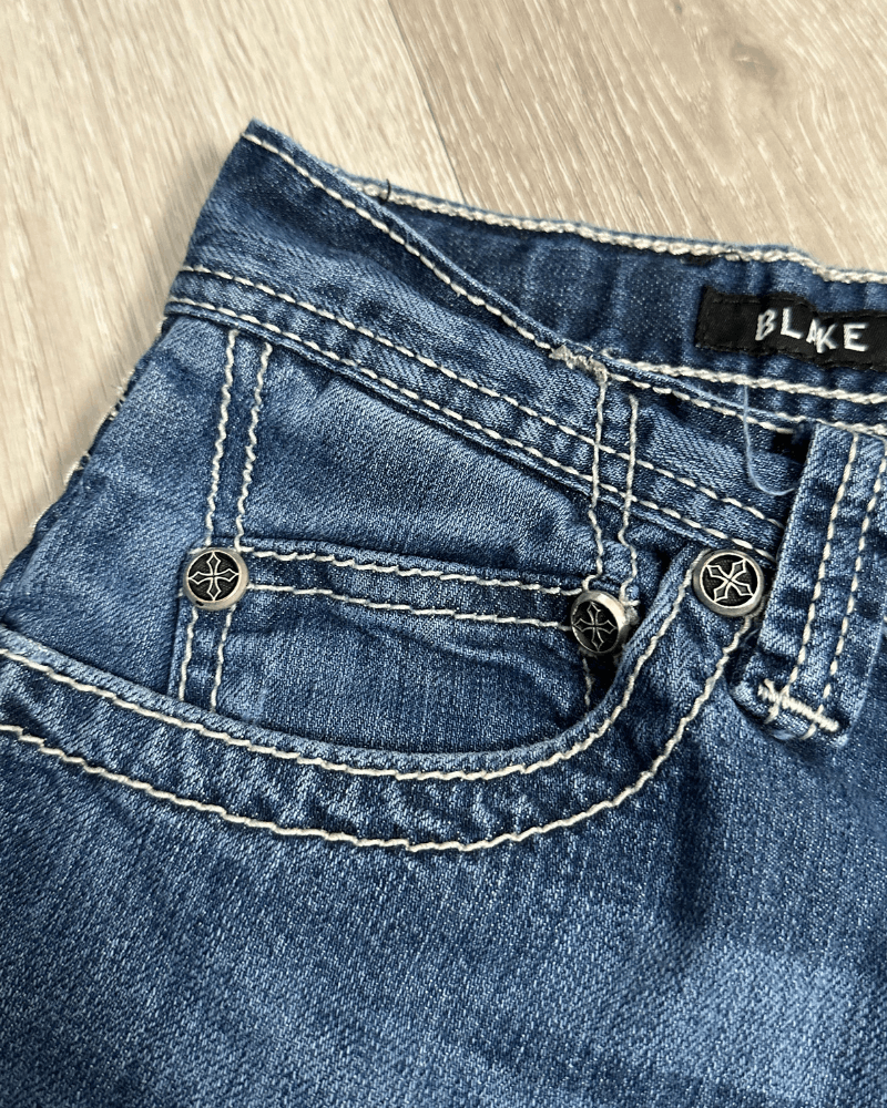 Affliction Vintage Y2K Affliction Black Premium Blake Denim Jeans 33x31 Size US 33 - 7 Thumbnail