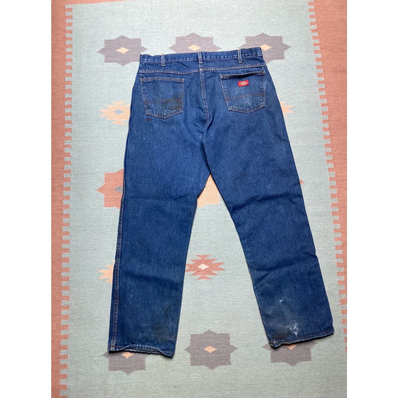 Dickies VINTAGE Dickies Jeans Relaxed Straight Workwear 38x32 Men Blue 90s/2000s Skater Baggy Pants Size US 38 / EU 54 - 2 Thumbnail