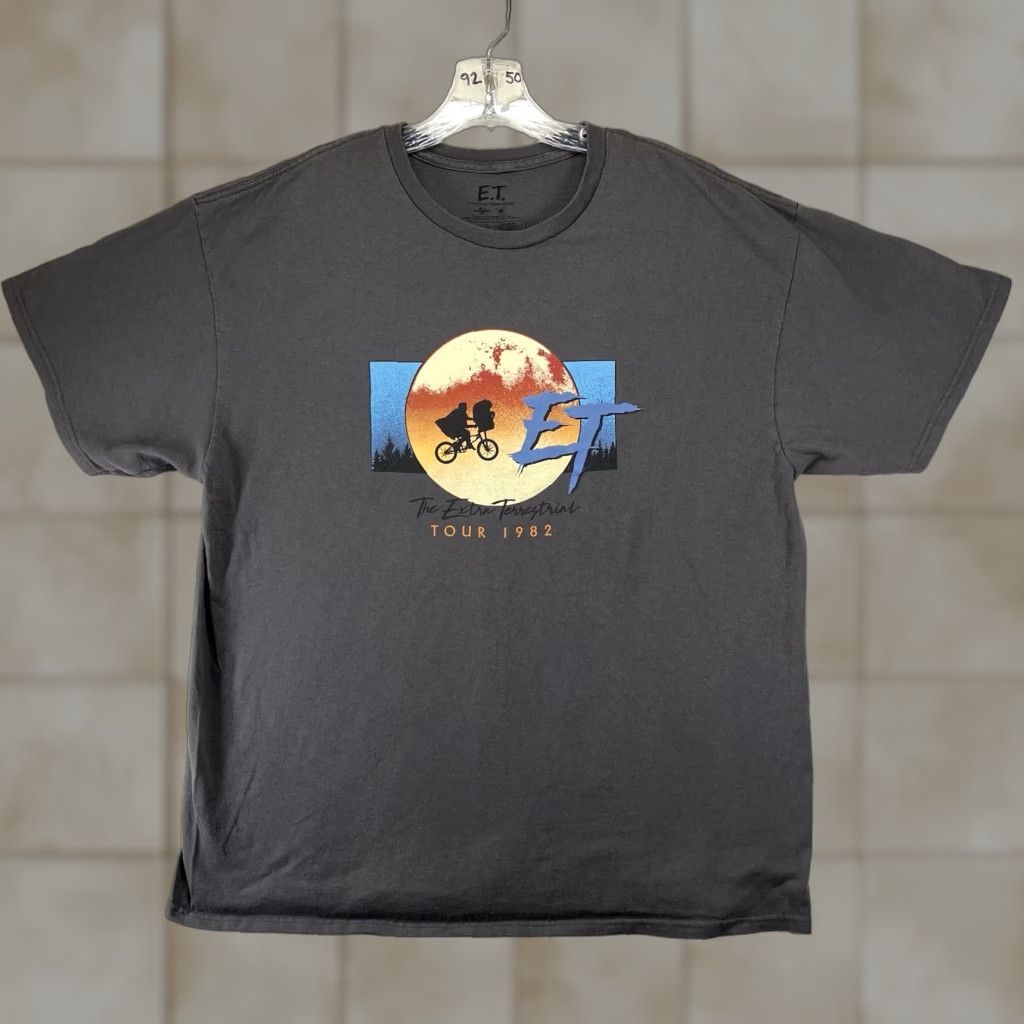Vintage LootWear Exclusive Shirt Mens Large Gray E.T. The Extra-Terrestrial Tour 1982 Graphic Print 80s Movie T-Shirt Size US L / EU 52-54 / 3 - 1 Thumbnail